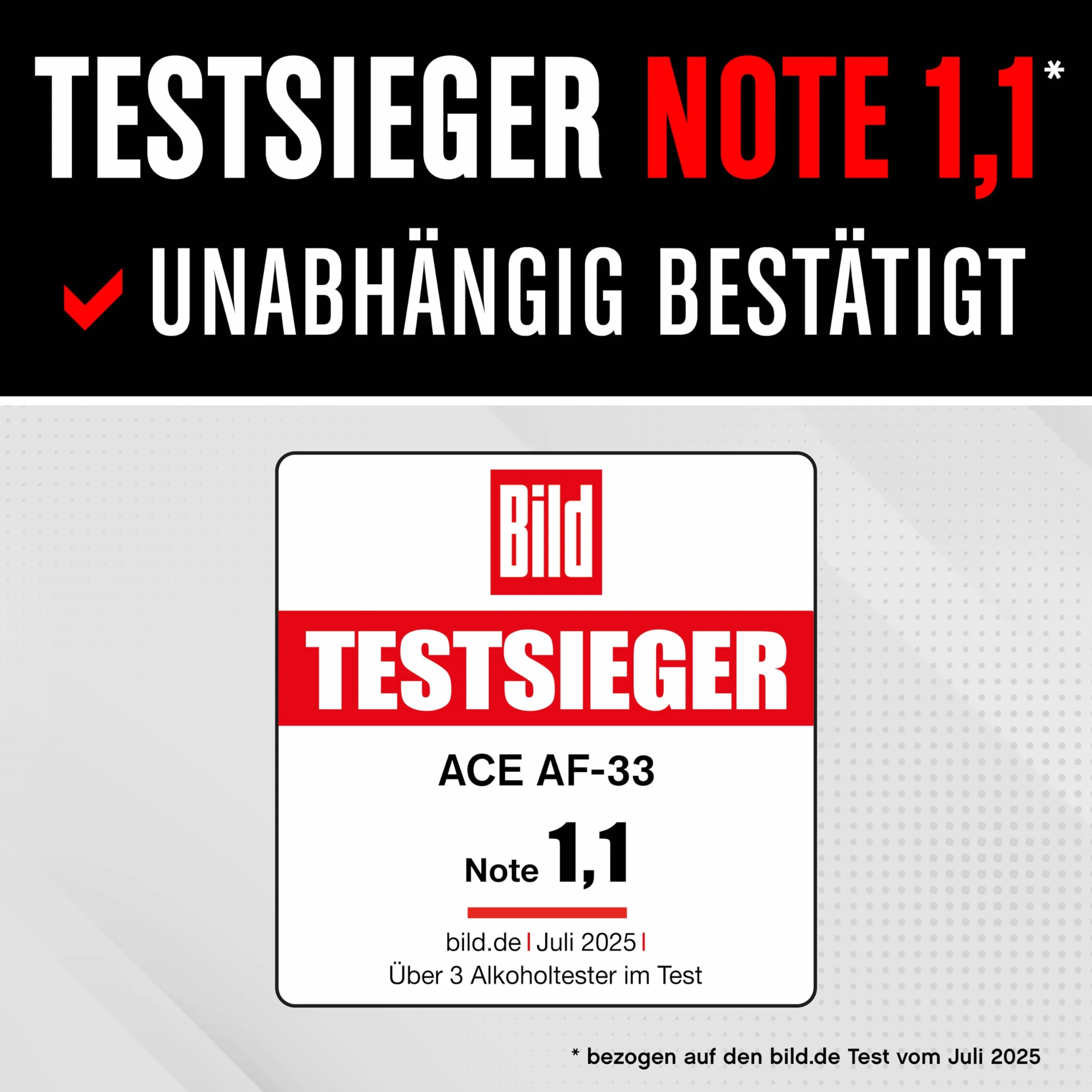 Alkomat ACE AF-33 - alkomat nr 1 według AUTO BILD (porównanie 2023) - policyjny tester alkoholu