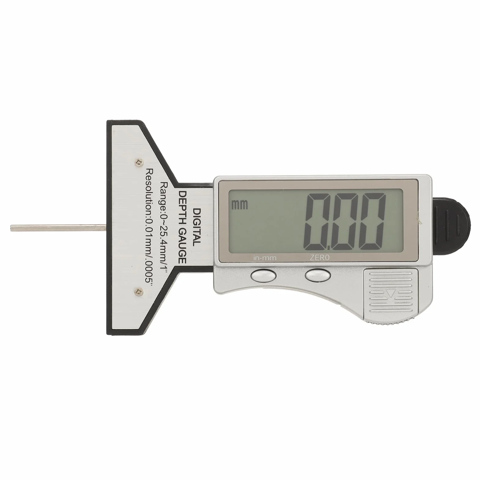 Cyfrowy Miernik Głębokości Bieżnika Opony, Miernik Głębokości Bieżnika Opony 1 Cal/25,4 Mm Wskaźnik Głębokości Bieżnika Opony, Narzędzie Do Pomiaru Głębokości Bieżnika Z Możliwością Zerowania Miernik