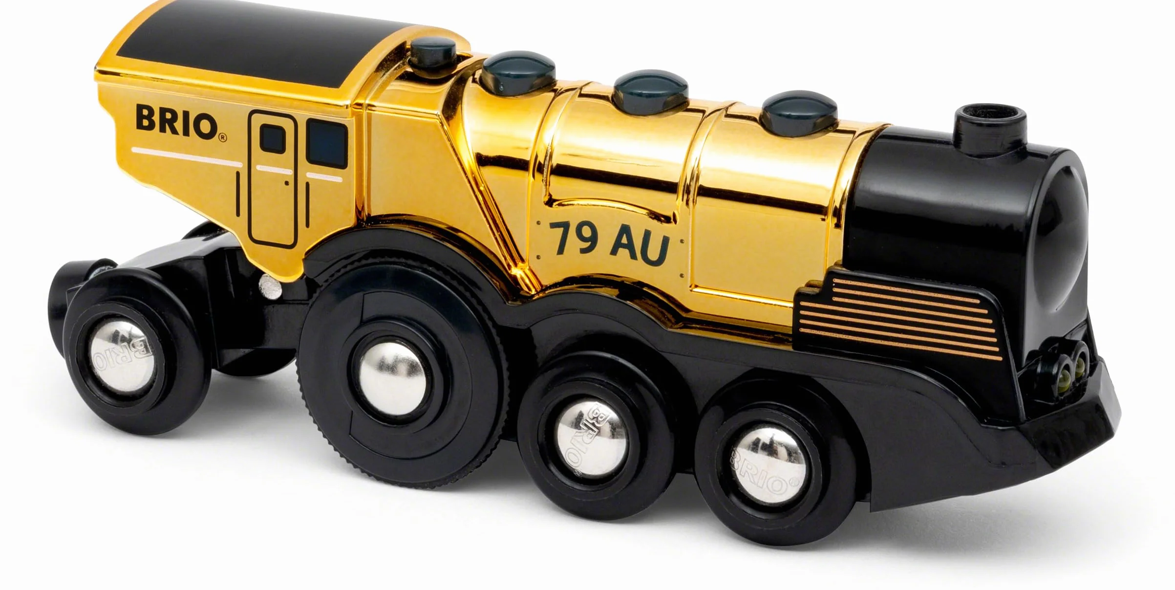 BRIO World 33630 Złota blokada baterii ze światłem i dźwiękiem - Z funkcją odłączania do użytku jako zamek przesuwny - Zalecany od 3 lat