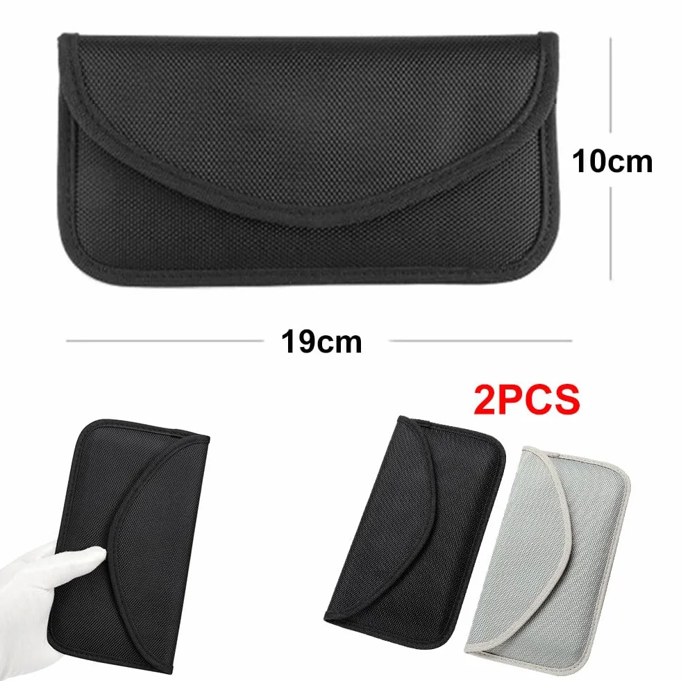 Etui blokujące sygnał Faraday Pouch, etui blokujące sygnał RFID, etui ochronne na kluczyk samochodowy, 10 cm x 19 cm