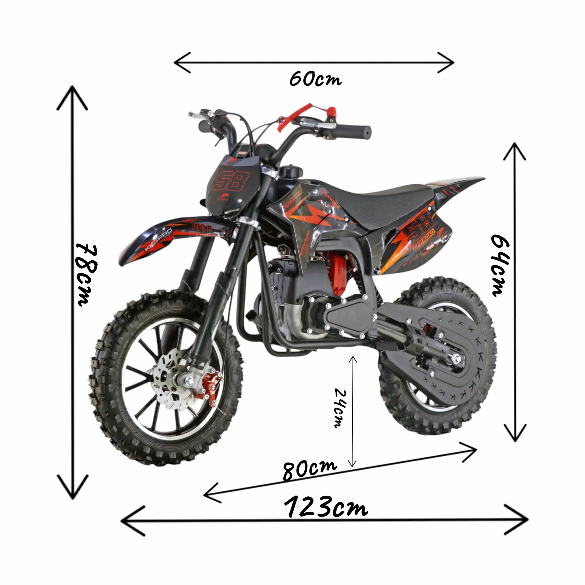 KXD 701A/706A/708A/703A /705 49 cm³ 2/4-suwowy Dirtbike Pocket Dirtbike Motocrossbike Motocross Motorrad Cross 49 cm³ silnik dirt bike Pocketbike (turkusowy, KXD 703B 4-suwowy 49 cm³ PullStarter