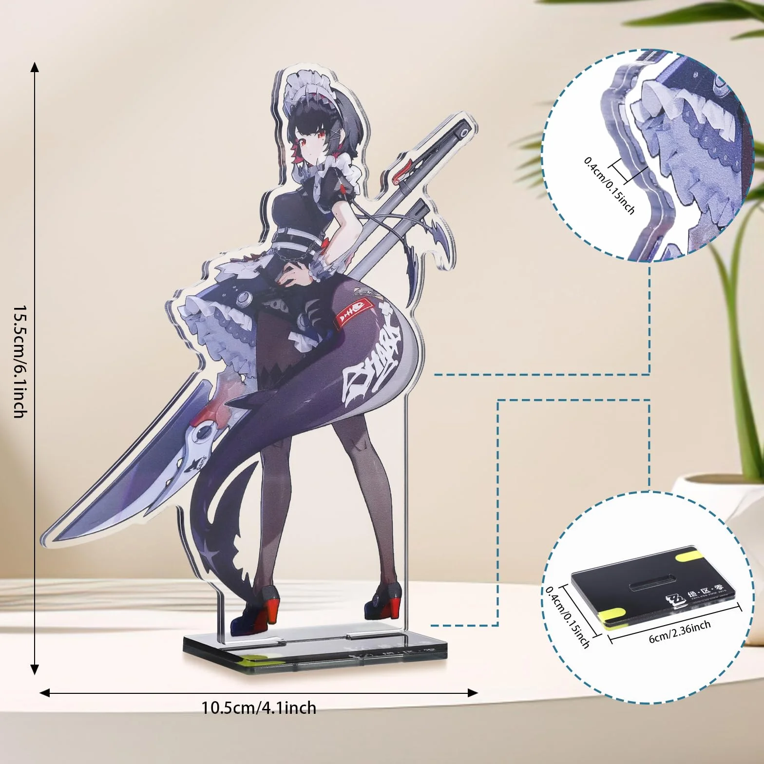 UTIEHD Zenless Zone Zero Character Standees 3-pak: kolekcjonerska akrylowa ekspozycja z udziałem Grace Howard, Billy i Ellen Joe, M