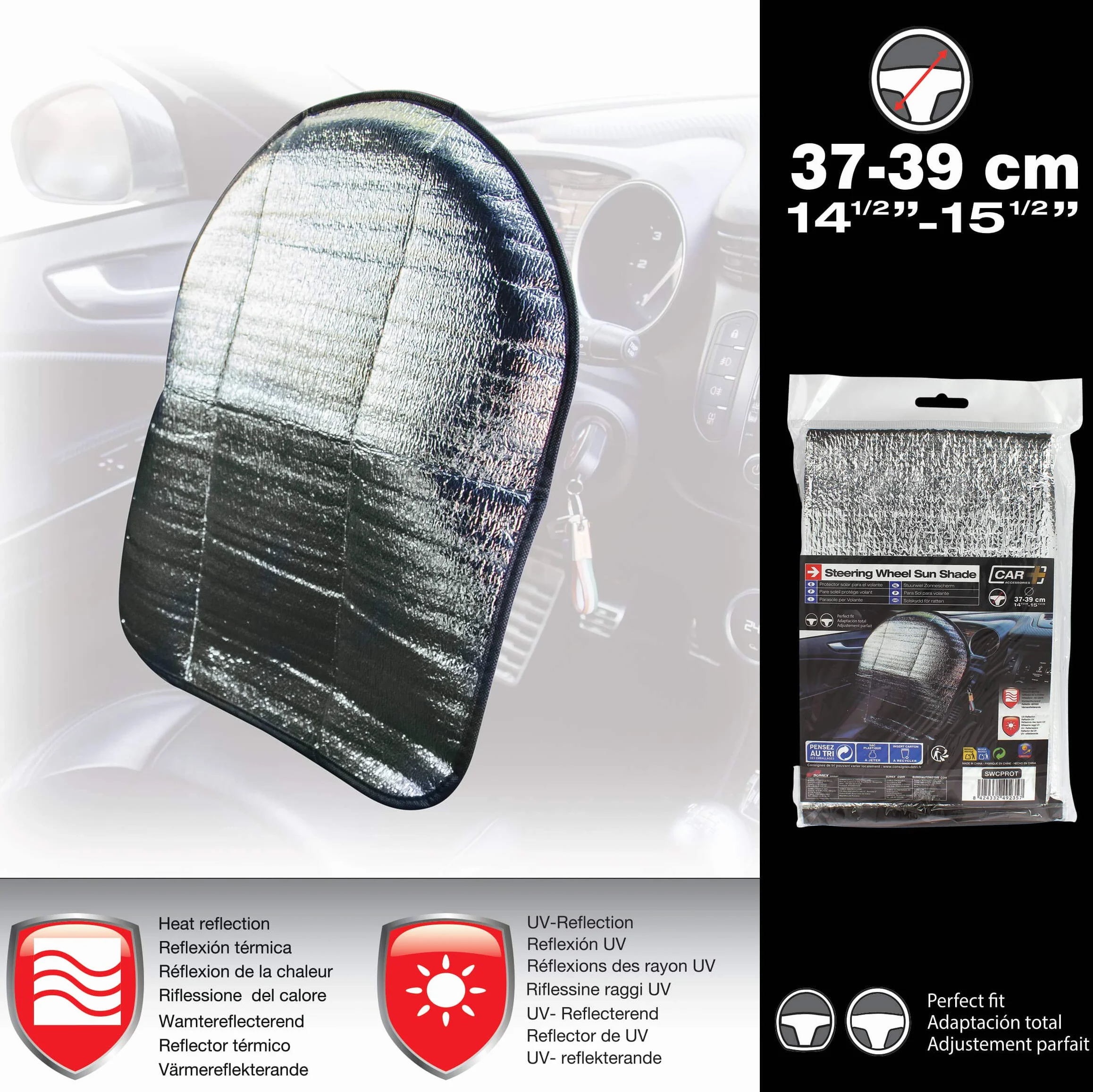 Osłona przeciwsłoneczna na kierownicę 37-39 cm