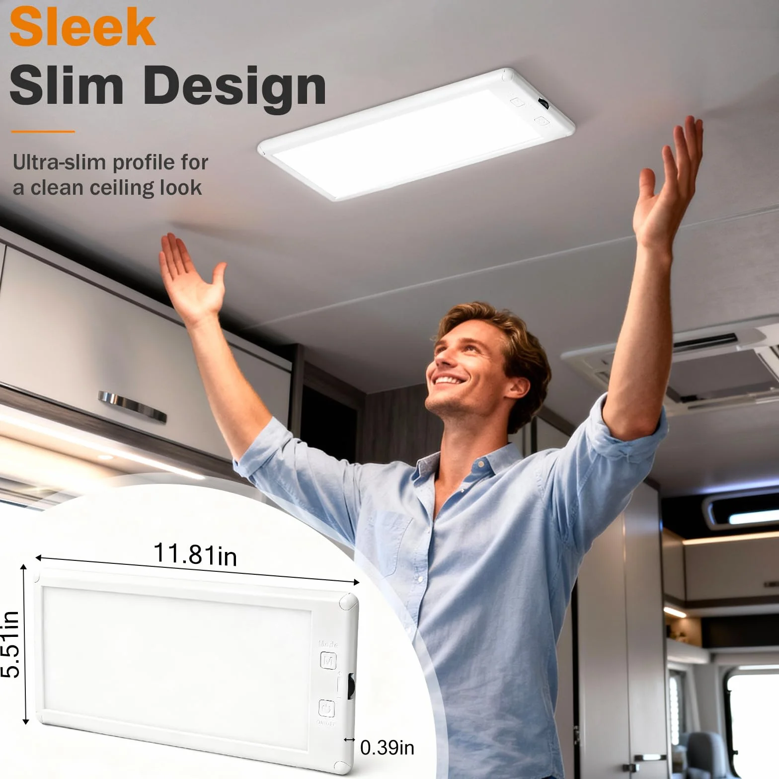 Lampa LED RV 12V do Kampera Sufitowa 4 sztuki