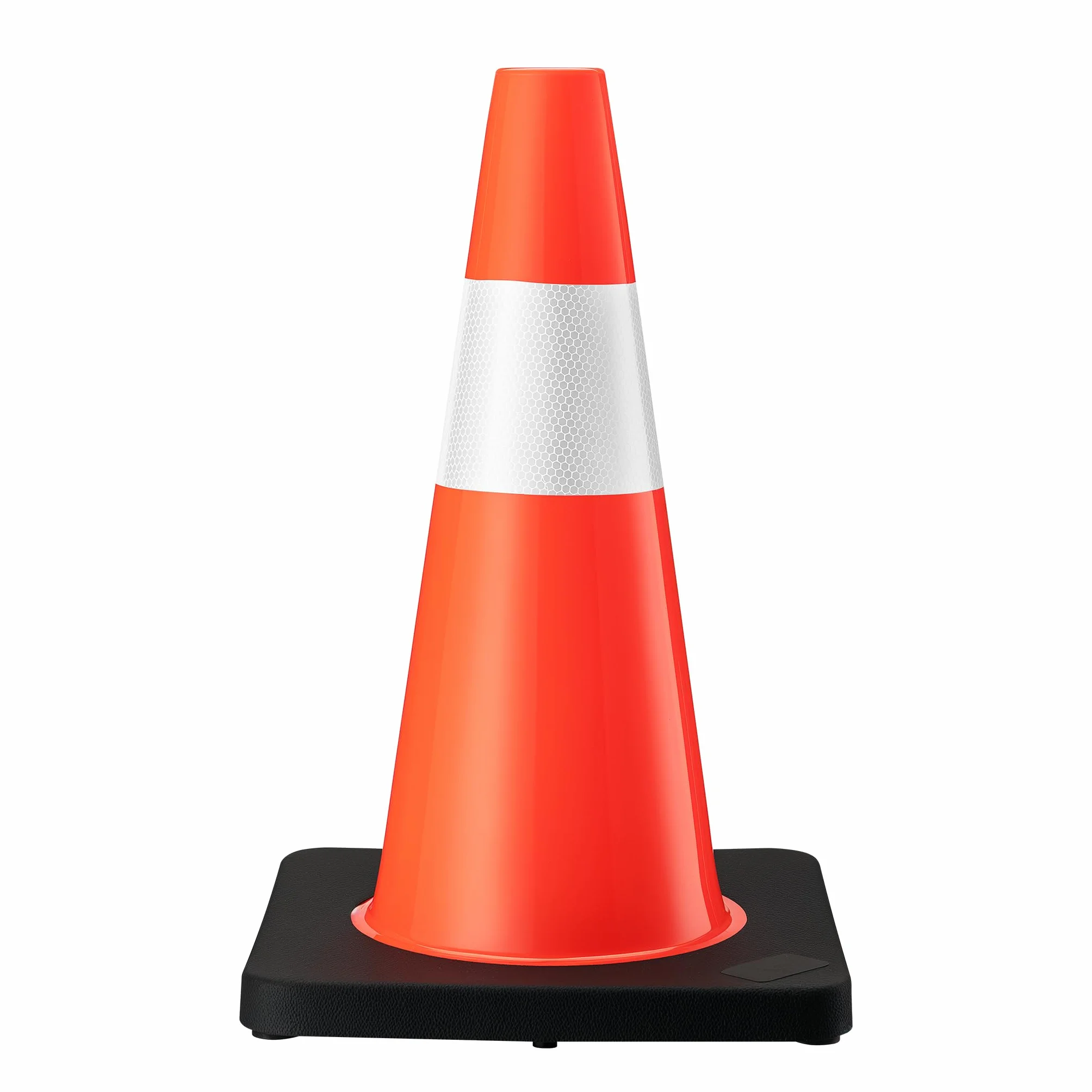 Wiltec Pachołek drogowy 45 cm pomarańczowy odblaskowy stożek ostrzegawczy PVC guma