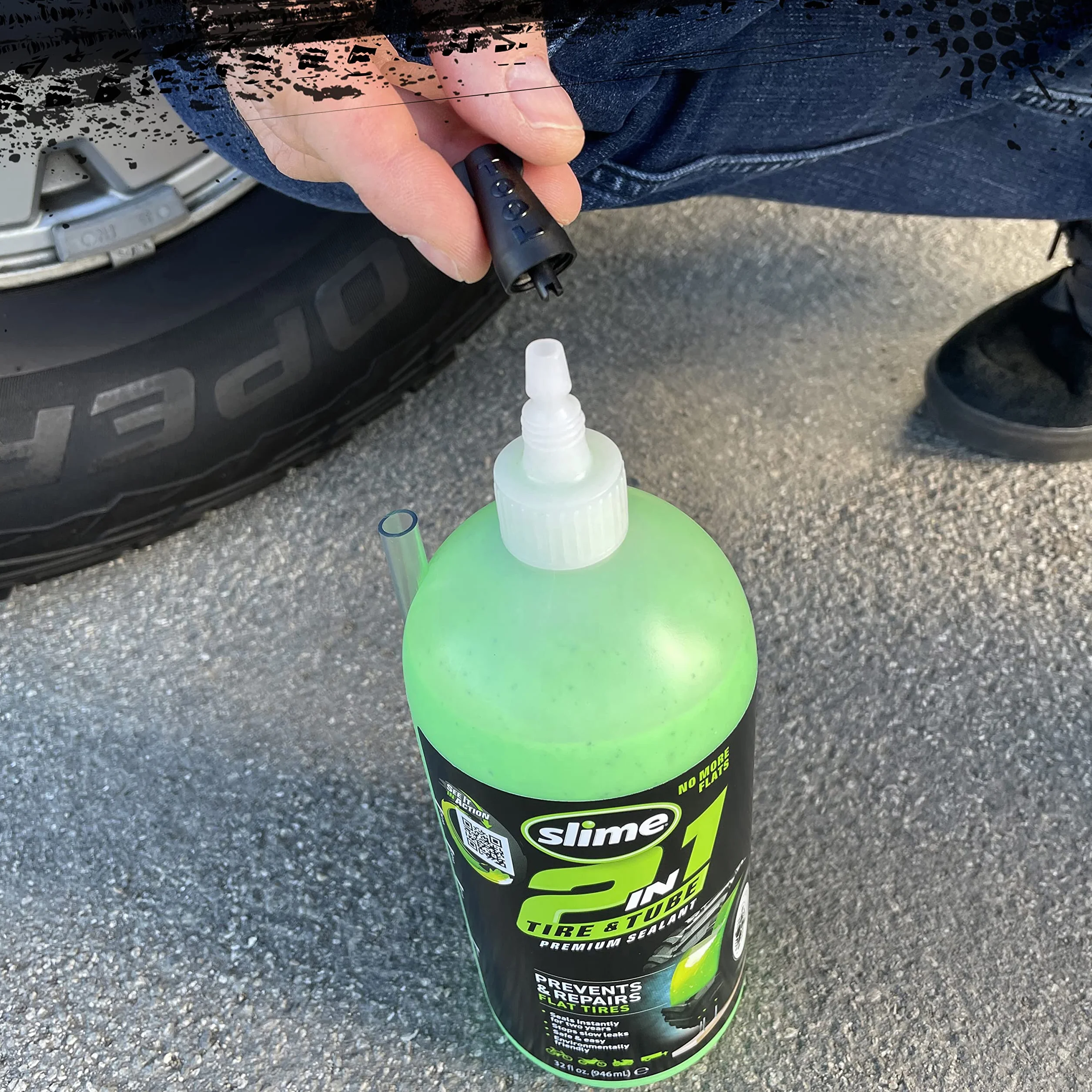 Slime Uszczelniacz do opon i dętek 2-w-1 910 ml Naprawia przebicia