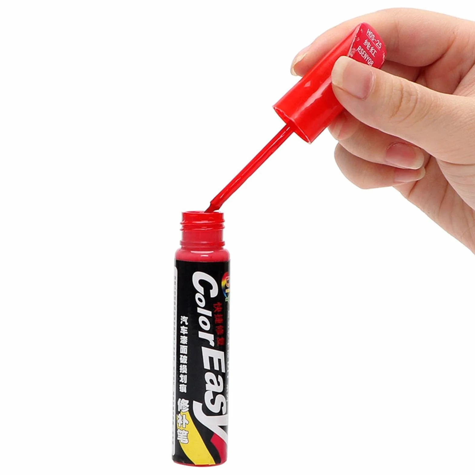 Pisak do naprawy zarysowań samochodowych wodoodporny lakier 10 ml czerwony