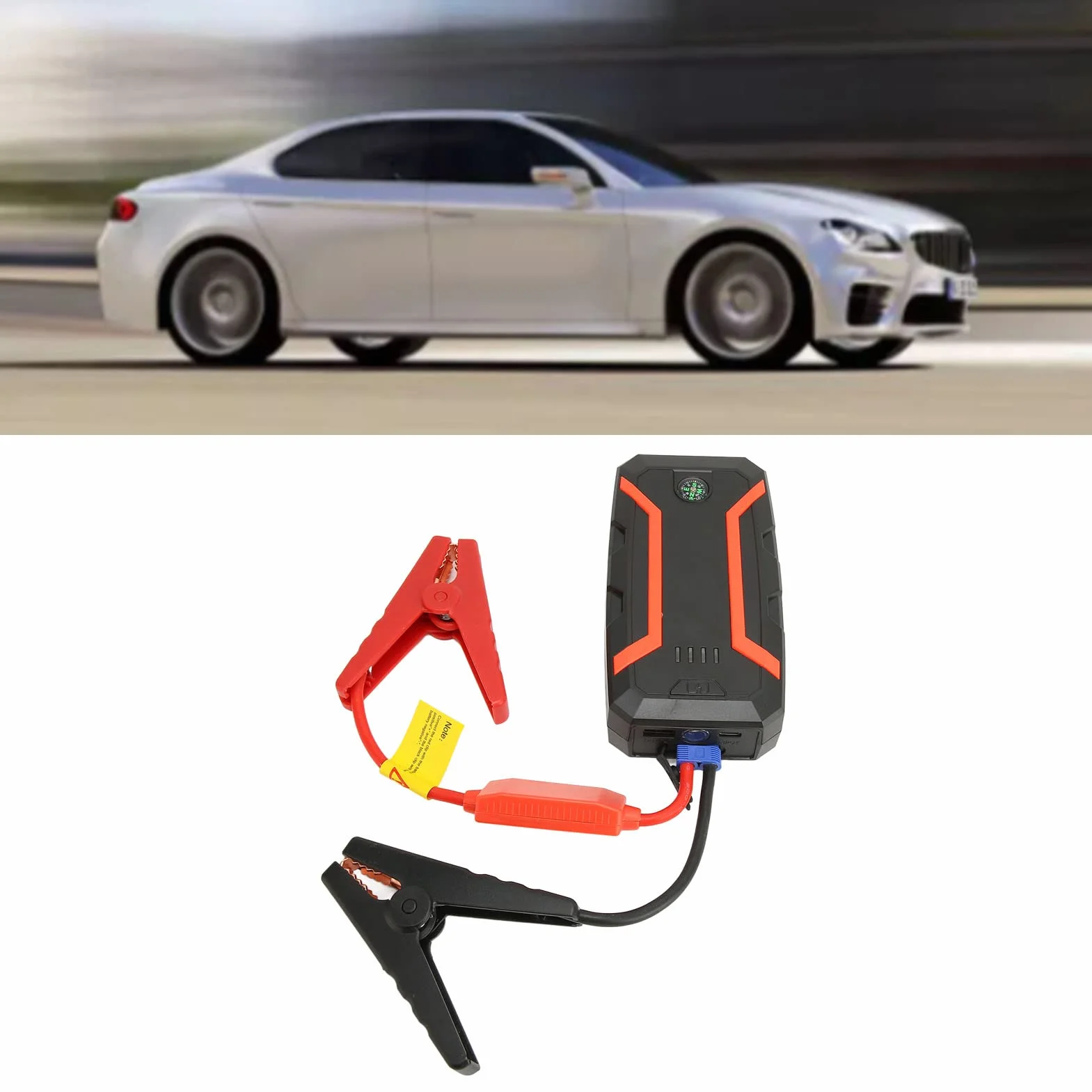 Przenośny Car Jump Starter 1500A 12000mAh 12V Power Bank do silników 7L Gas 5.5L