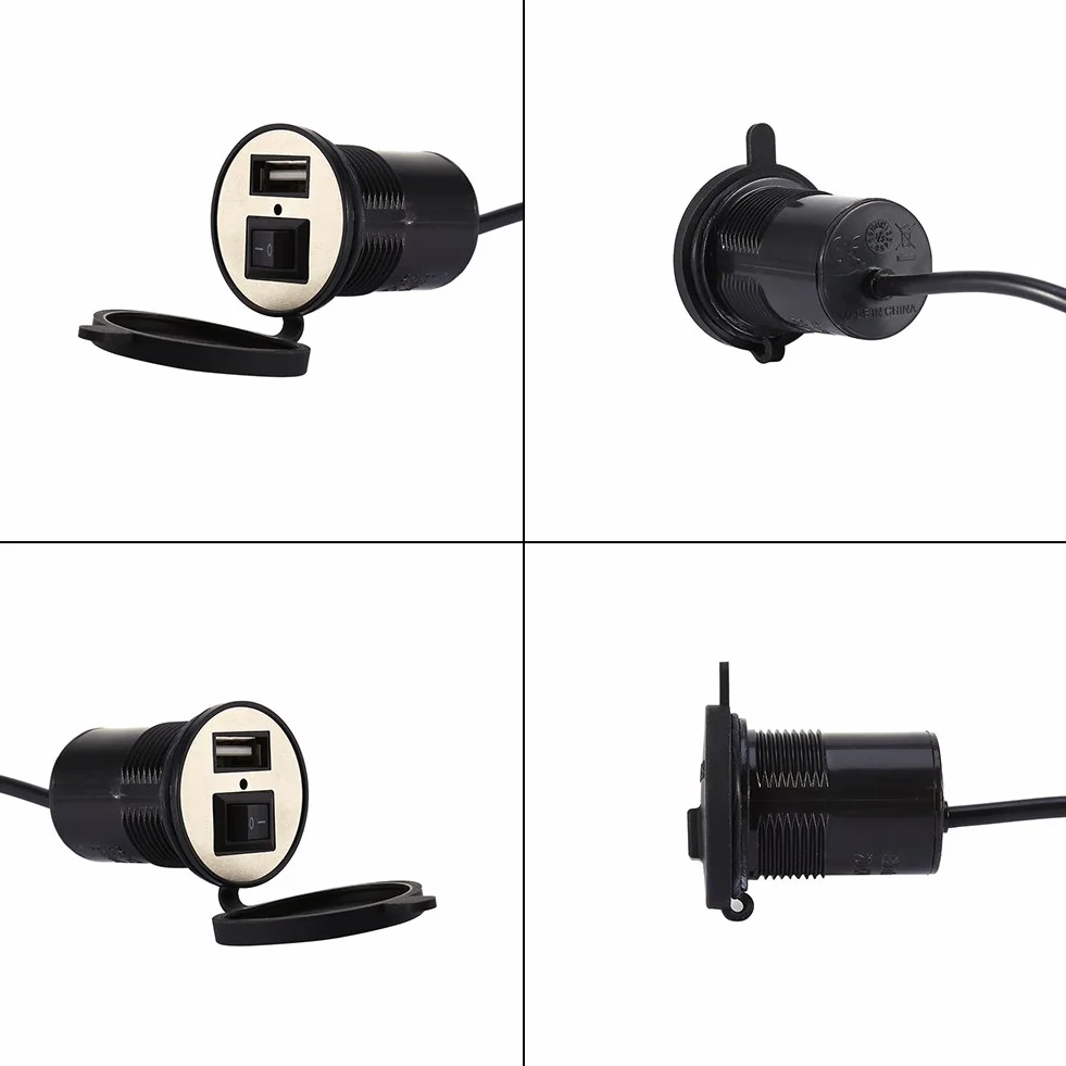 Ładowarka na Kierownicę, 12V Czarny Wodoodporny USB Motocykl Telefon Komórkowy Gniazdo ładowarki do Telefonu Komórkowego