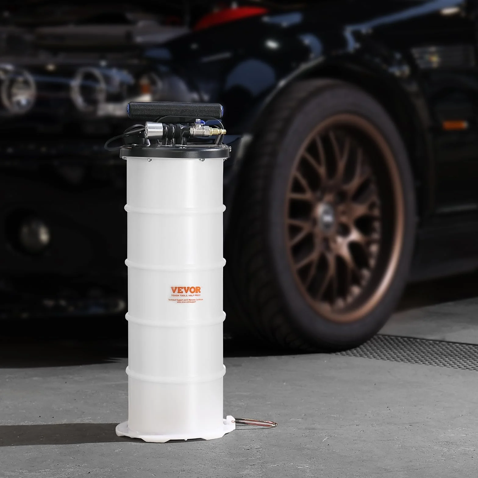 VEVOR 6,5 l ekstraktor płynu ssąca pompa próżniowa do ręcznego opróżniania oleju silnikowego z manometrem i wężem ssącym do wymiany oleju, łatwe odprowadzanie płynów samochodowych pod próżnią