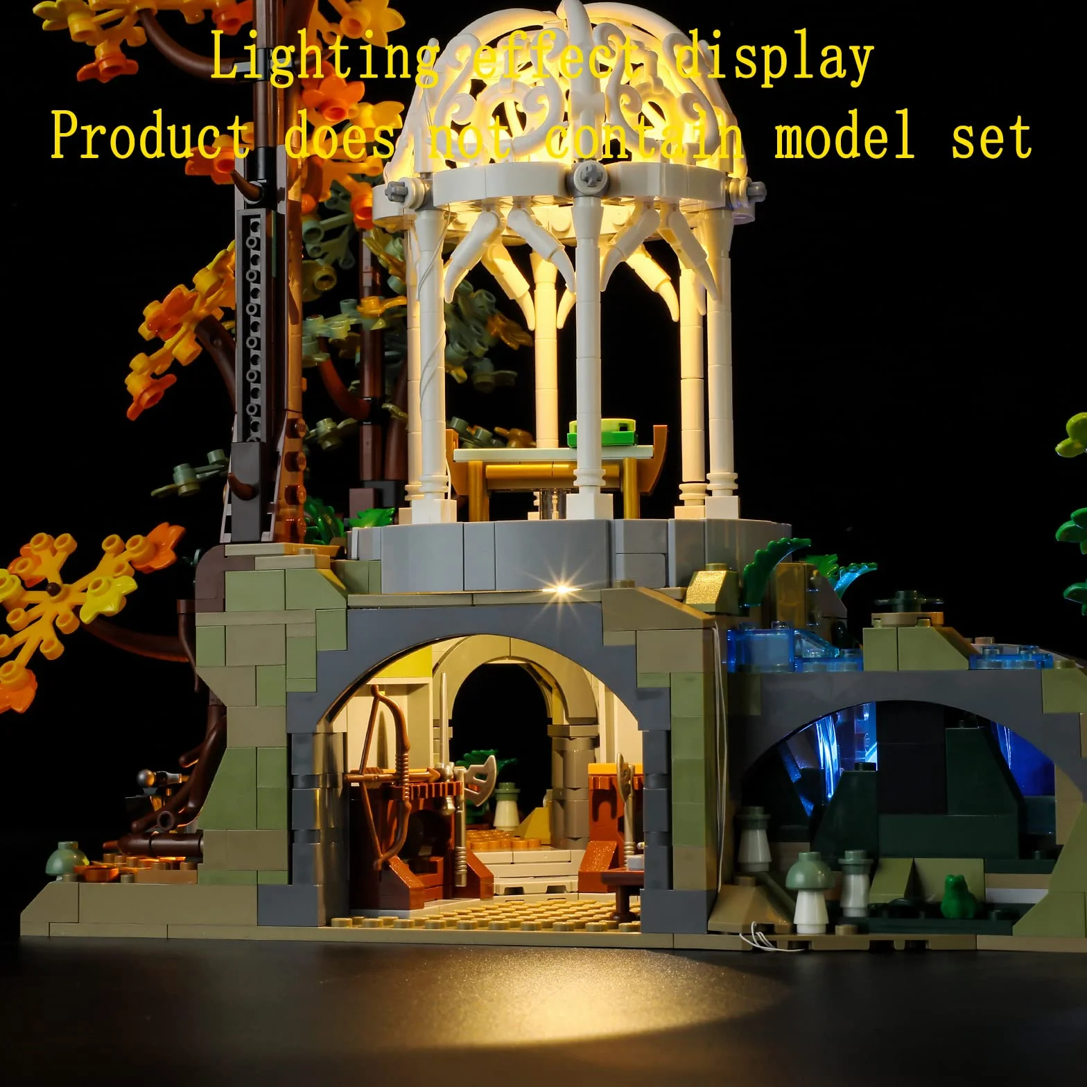 GEAMENT Oświetlenie LED Kompatybilne z LEGO WŁADCA PIERŚCIENI: RIVENDELL™ Icons 10316 Model do Składania Klocków (Zestaw Modeli Niezawarty)