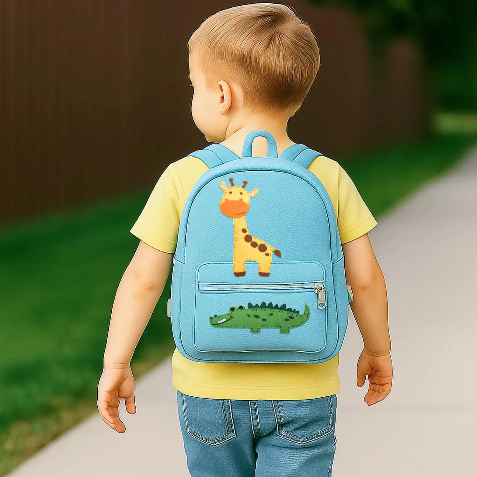 Zestaw do Szycia Filcowego dla Dzieci 6+ – 12 Filcowych Zwierząt (Lew, Hipopotam, Żyrafa, Małpa, Choinka, Słoń, Tygrys, Papuga, Sarna, Leniwiec, Krokodyl, Zebra), Zabawki Edukacyjne DIY, Kolorowe Nici