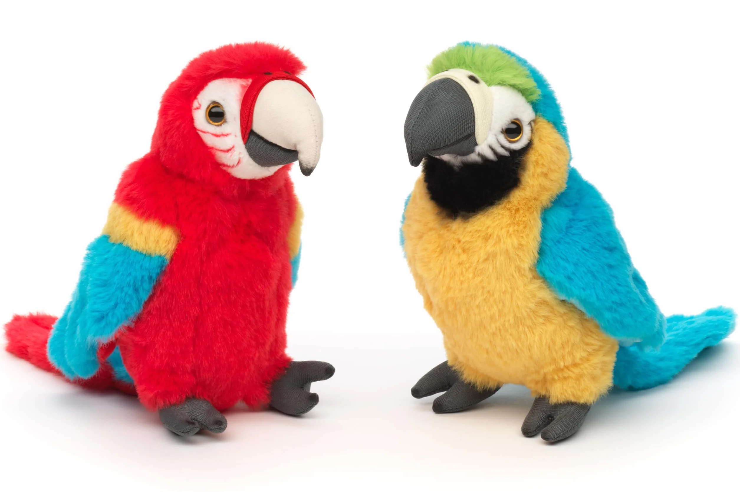 Uni-Toys - czerwona papuga - 20 cm (wysokość) - pluszowy ptak, ara - pluszowa zabawka, przytulanka