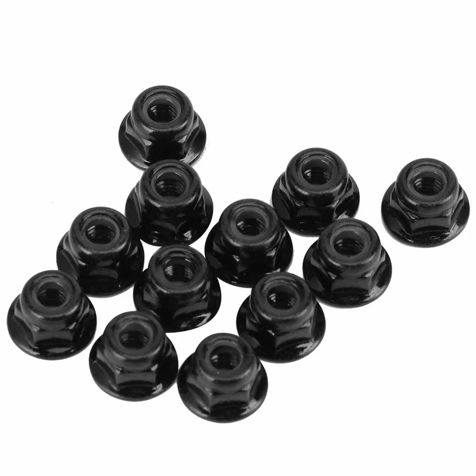 Antypoślizgowa nakrętka zabezpieczająca koła 4mm Axial Traxxas SCX10 1/10 RC Model samochodu 12 sztuk czarny