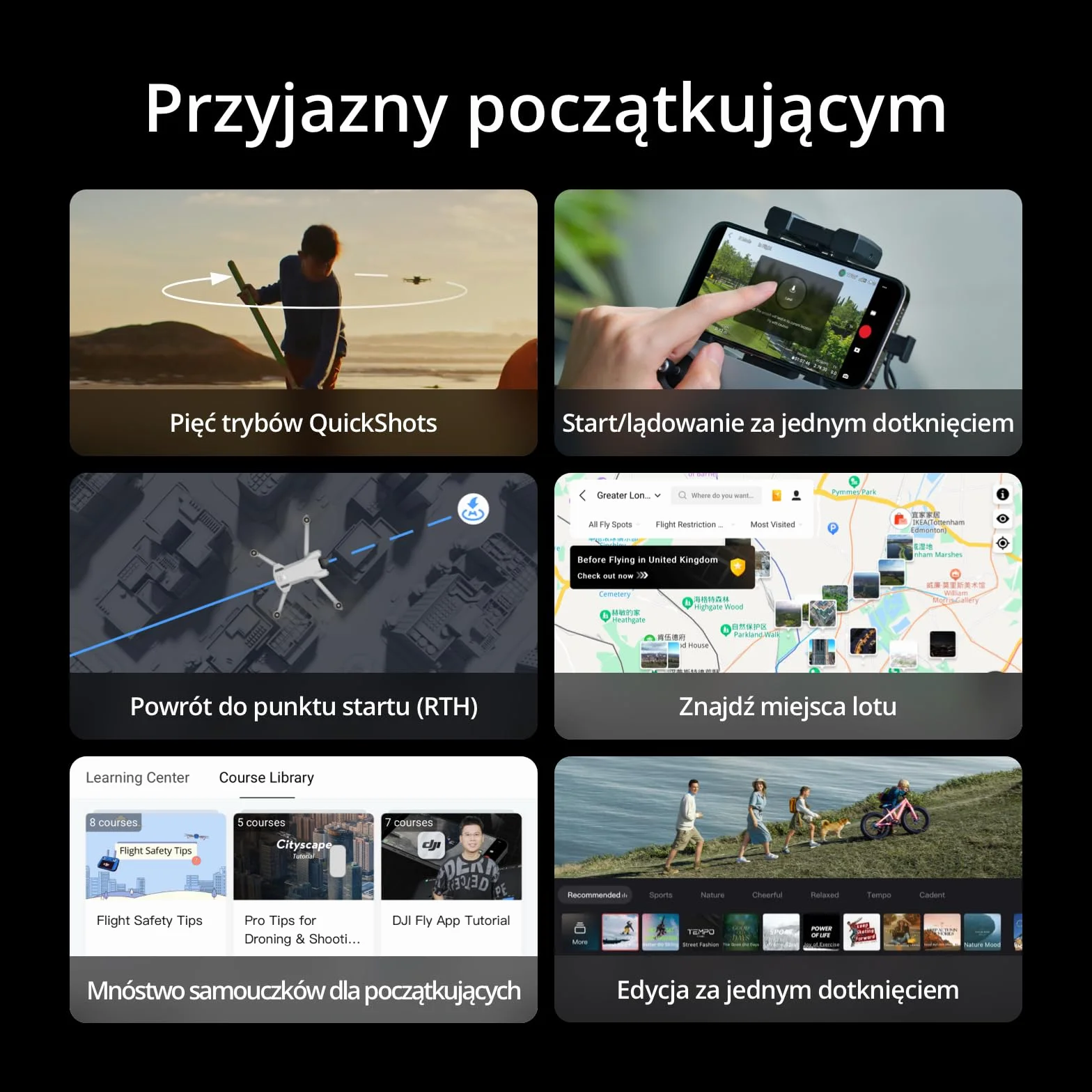 DJI Mini 3 Lekki i Składany Dron z Minikamerą z Wideo 4K HDR, 38-Minutowym Czasem Lotu, Prawdziwymi Ujęciami w Pionie i Inteligentnymi Funkcjami, Szary,C0