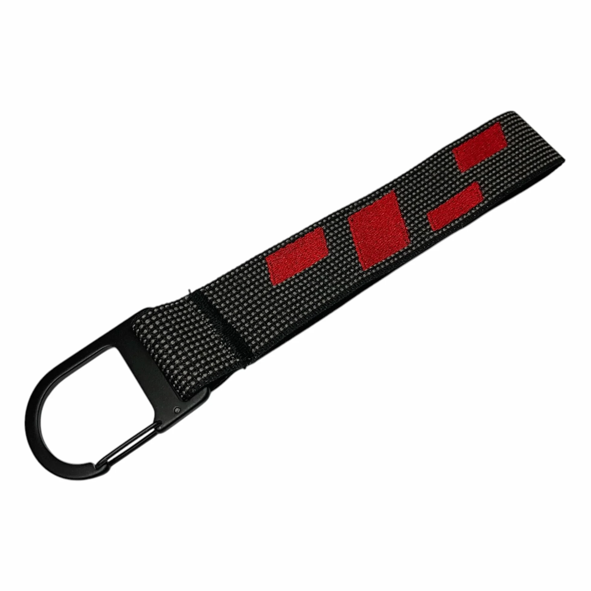 Audi breloczek do kluczy smycz na klucze romby logo karabińczyk czarny/czerwony 15 cm