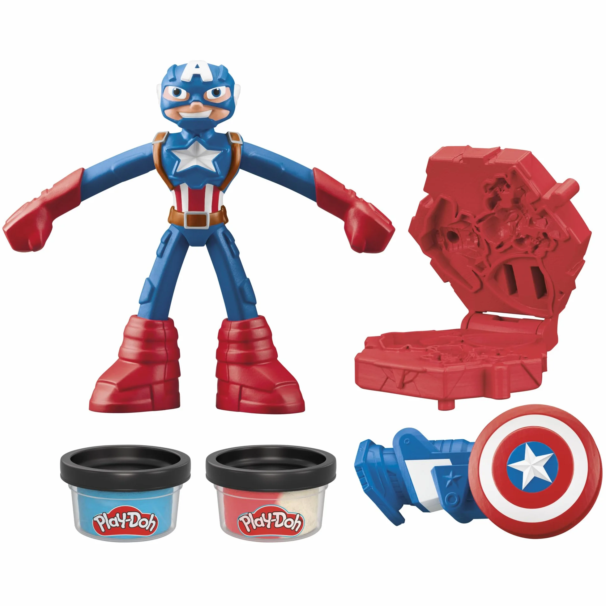 Zestaw z figurką Play-Doh Marvel Pieczątka-tarcza Kapitana Ameryki