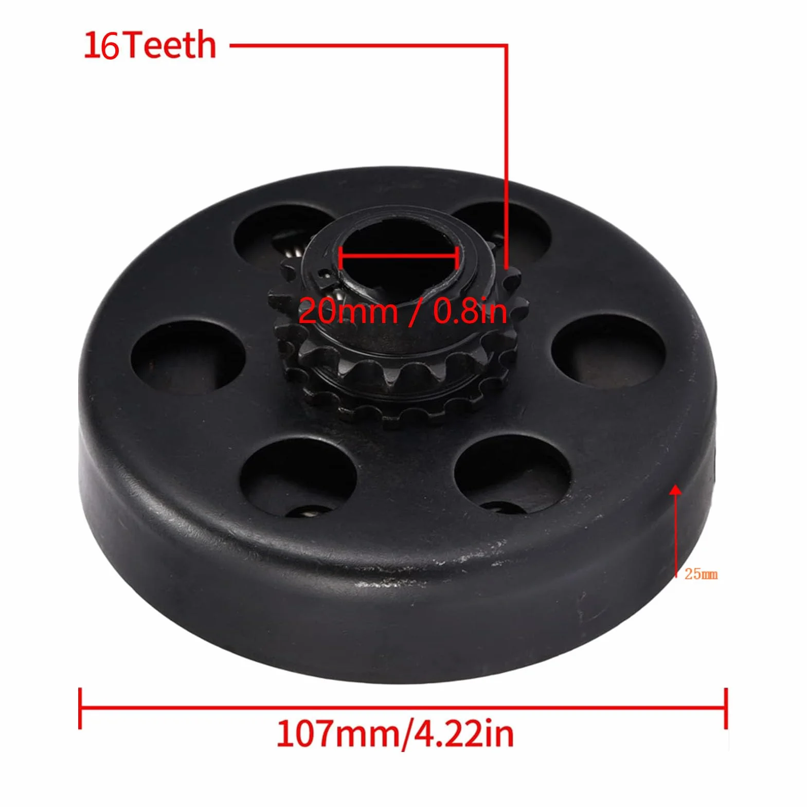 Sprzęgło Odśrodkowe 20mm 16T Heavy Duty do Minirowerów Gokarty