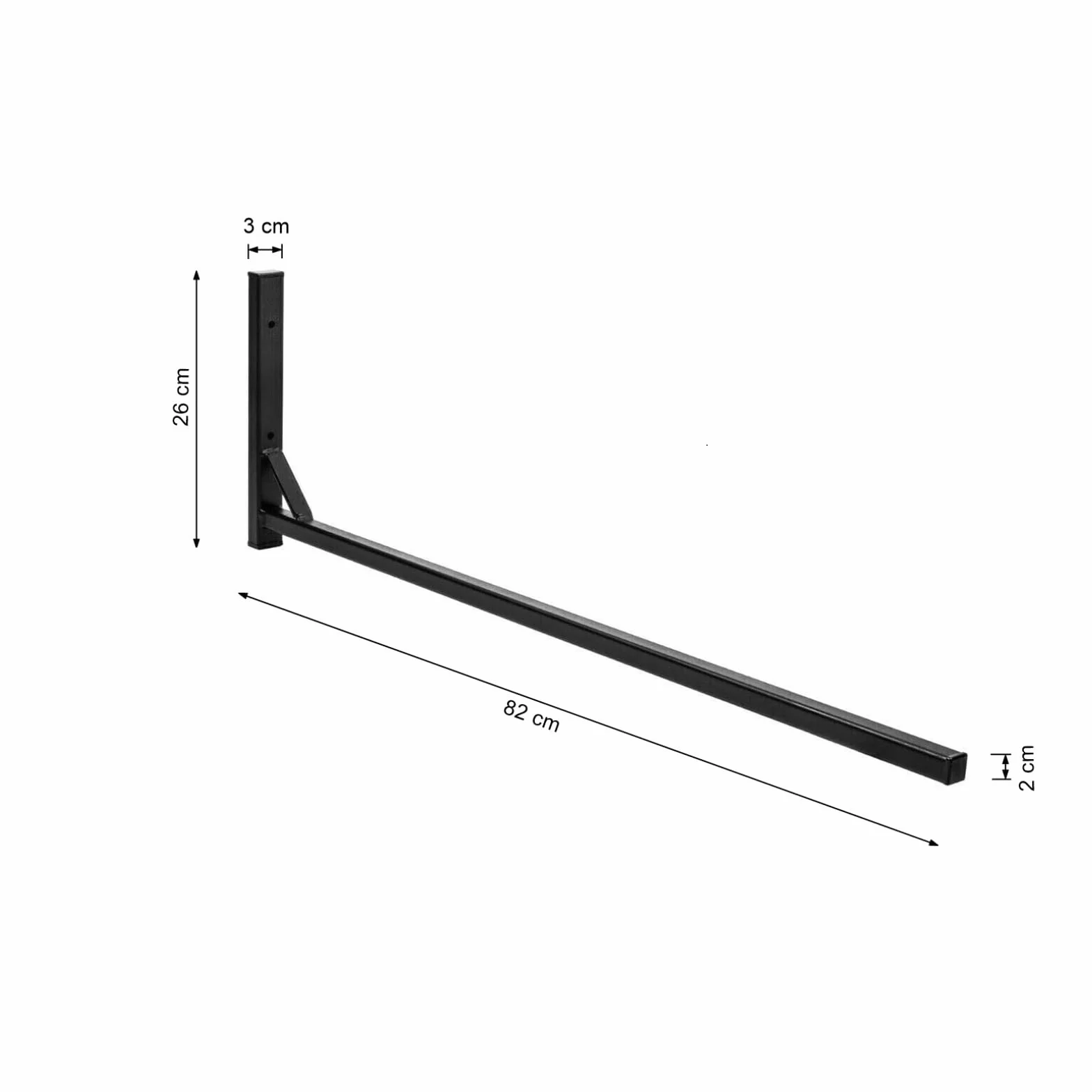 Bagażnik dachowy stalowy czarny 82 cm WSB O