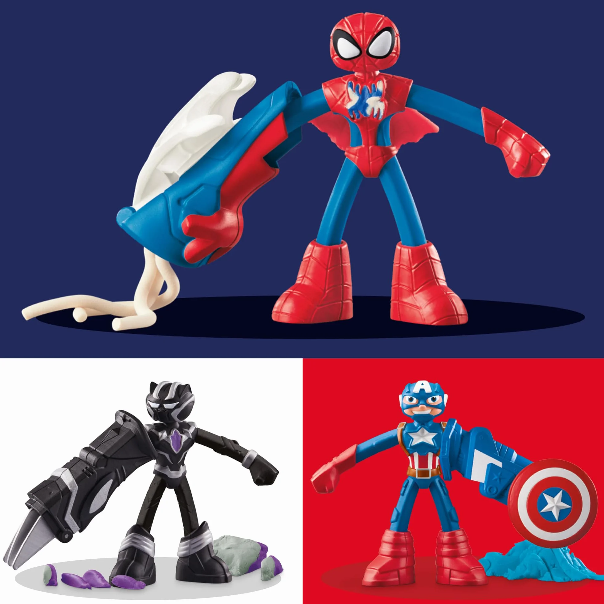 Play-Doh Zestaw do zabawy z figurkami Przygody superbohaterów Marvela z ciastoliną Play-Doh