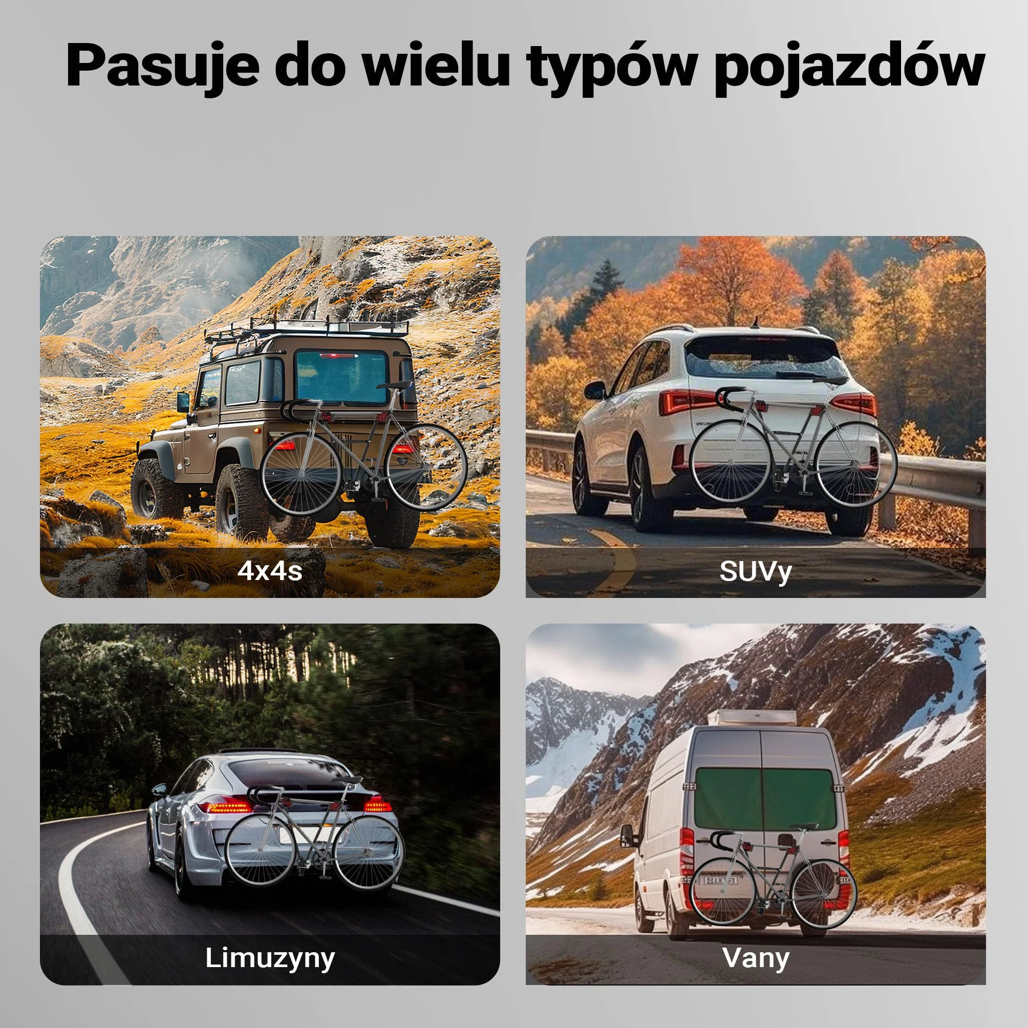 Wiltec Bagażnik rowerowy na 3 rowery na hak holowniczy 45 kg stal Q235