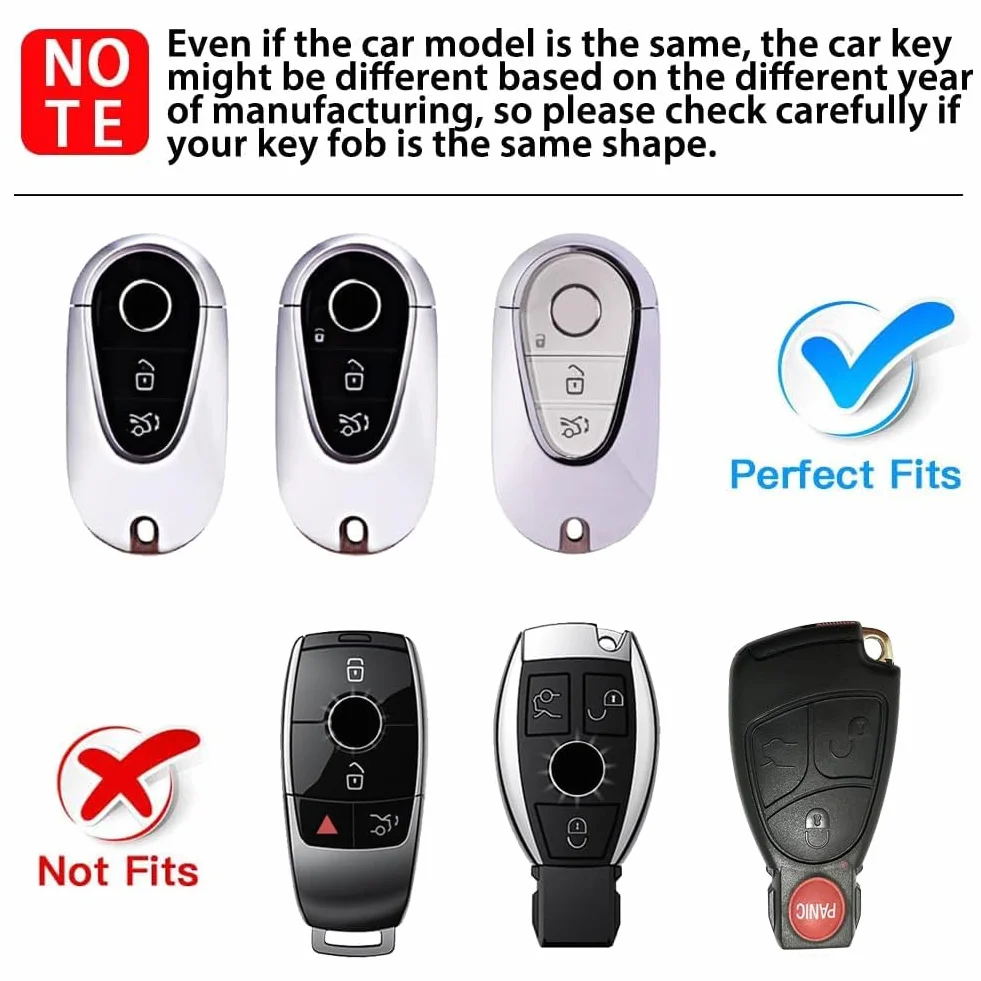 Etui na kluczyki Mercedes-Benz C S GLC EQE EQS AMG 300 350 450 500 560 580 z żelu krzemianowego TPU 4 przyciski