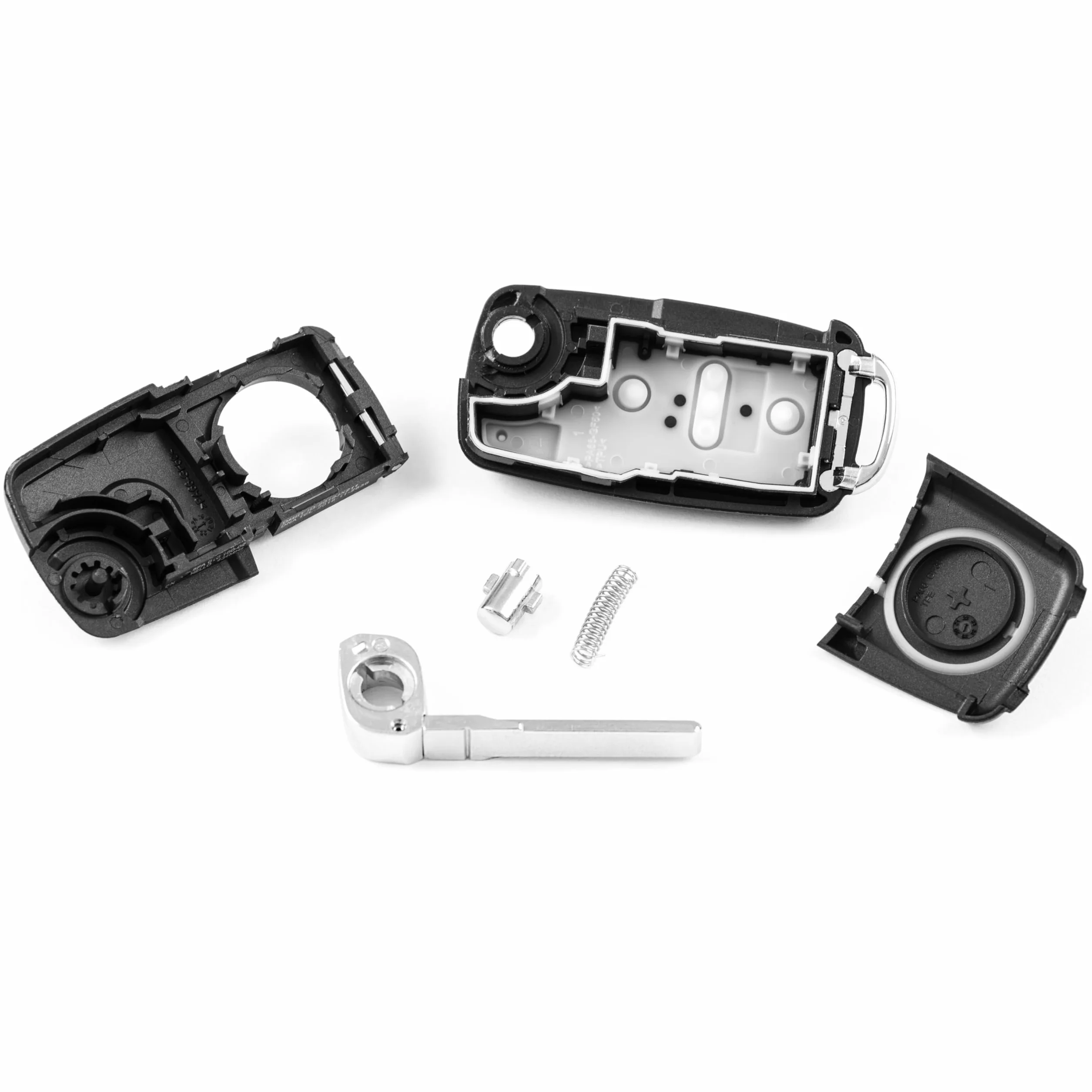 FINTERRY Obudowa Kluczyka Samochodowego kompatybilna z Volkswagen Golf Polo Tiguan Passat Skoda Octavia Superb Seat Leon Ibiza 3 Przyciski