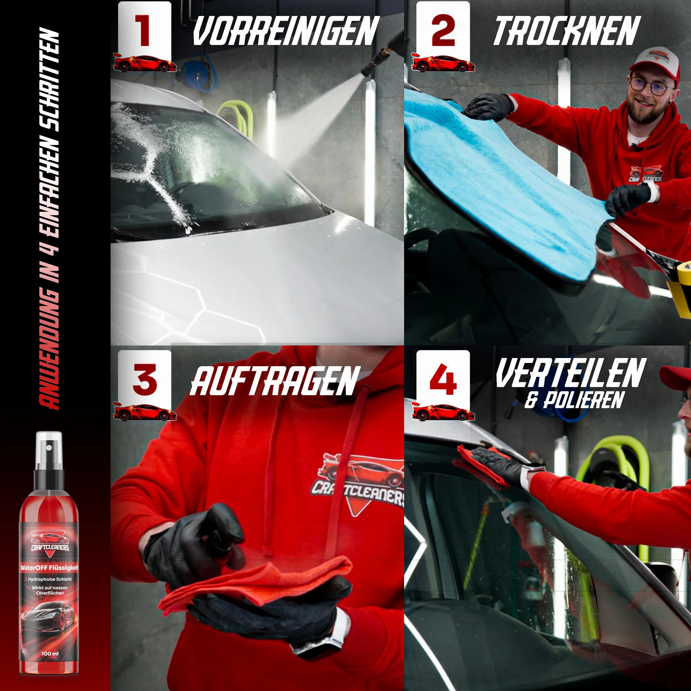WaterOFF płyn hydrofobowy 2x100 ml spray impregnujący do szyb samochodowych nano