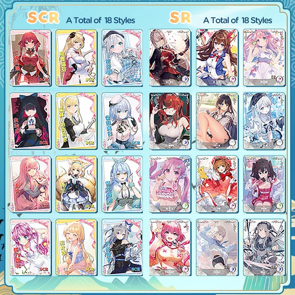 Goddess Story Waifu Cards 2YUAN14, pudełko na karty kolekcjonerskie anime, postaci z gry Erogenous Girl Goddess Cards (2-14 10 opakowań)
