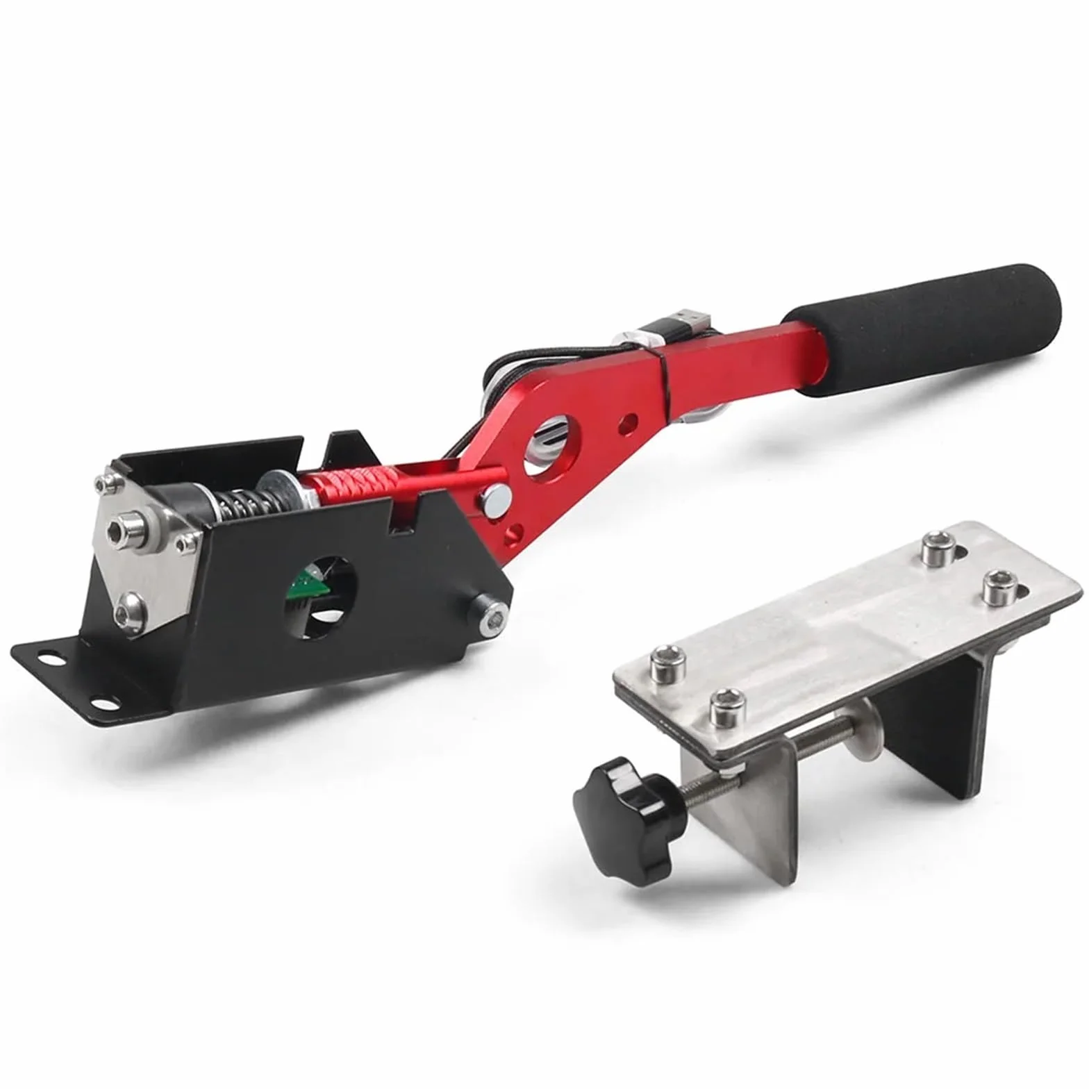 Dźwignia Hamulca Ręcznego płyta do hamulca ręczne Hamulec ręczny SIM USB do gier wyścigowych G25/27/29 T500 Fanatecosw Dirt Rally ze stałym uchwytem BX102129 Hydrauliczny hamulec ręczny(Blue)
