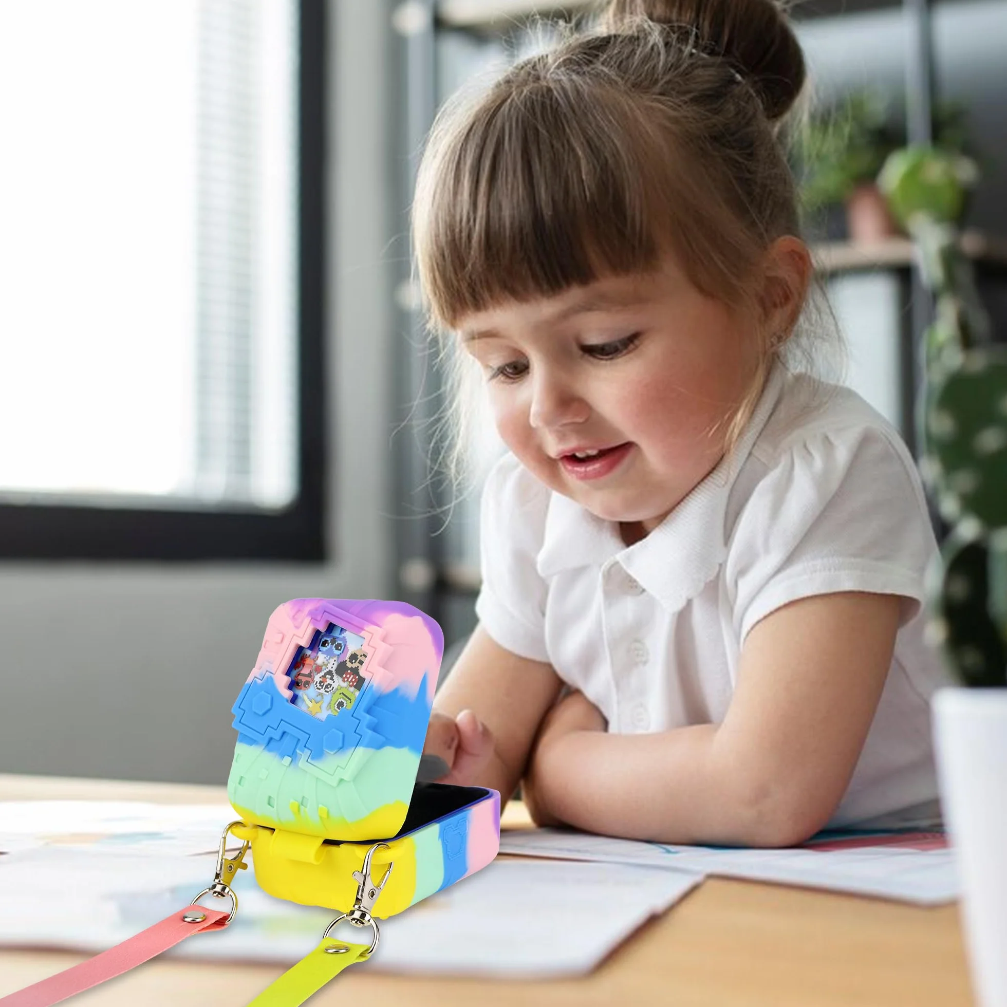 Etui ochronne kompatybilne tylko z Bitzee Disney cyfrowe elektroniczne zwierzęta domowe, tylko silikonowe etui (wielokolorowe)
