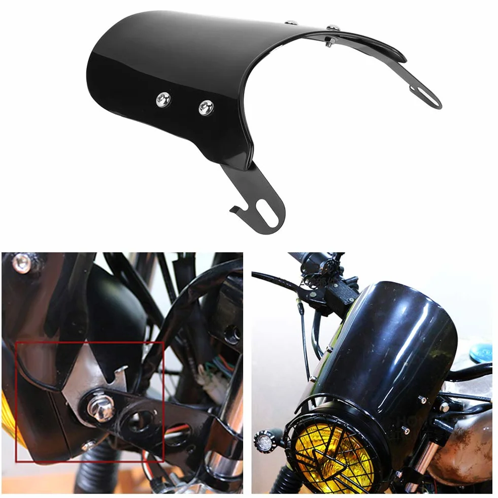 Aramox Przednia Szyba do Motocykli Owiewki ABS Czarne