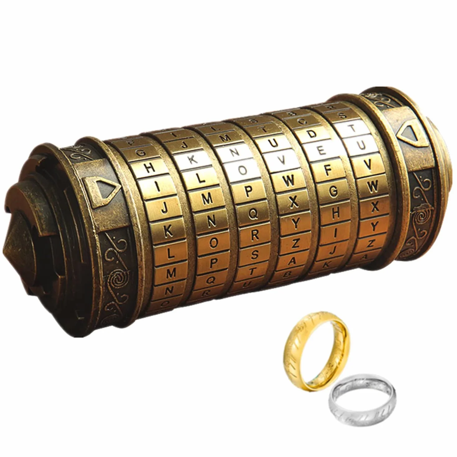 Cryptex Pudełko na puzzle Da Vinci Code Mini zamek Cryptex z ukrytymi przegródkami na urodziny, walentynki, tajemniczy prezent urodzinowy dla rodziny i przyjaciół