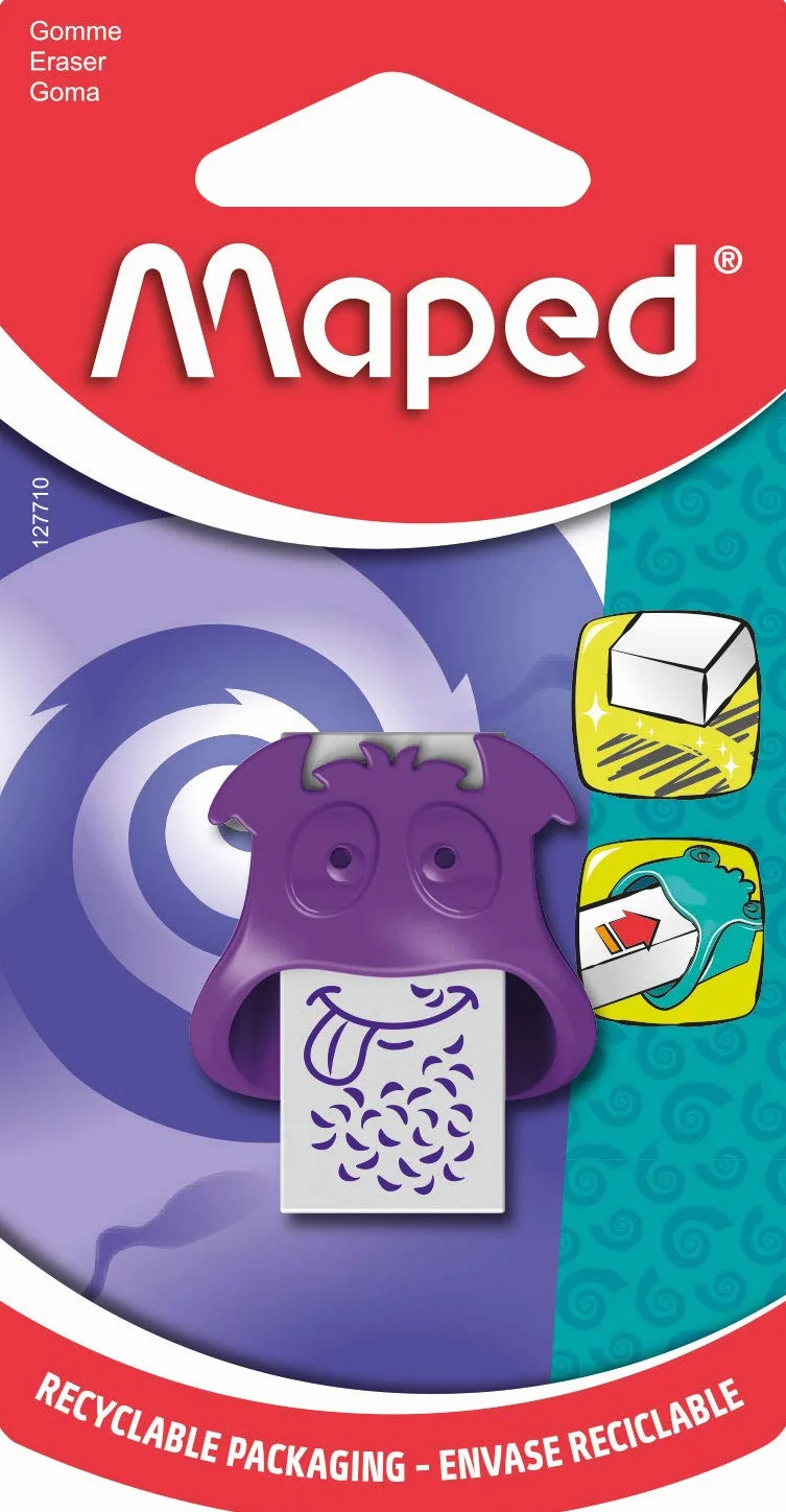 Maped Monster 127710 Gumka do Ścierania, Zielony, S