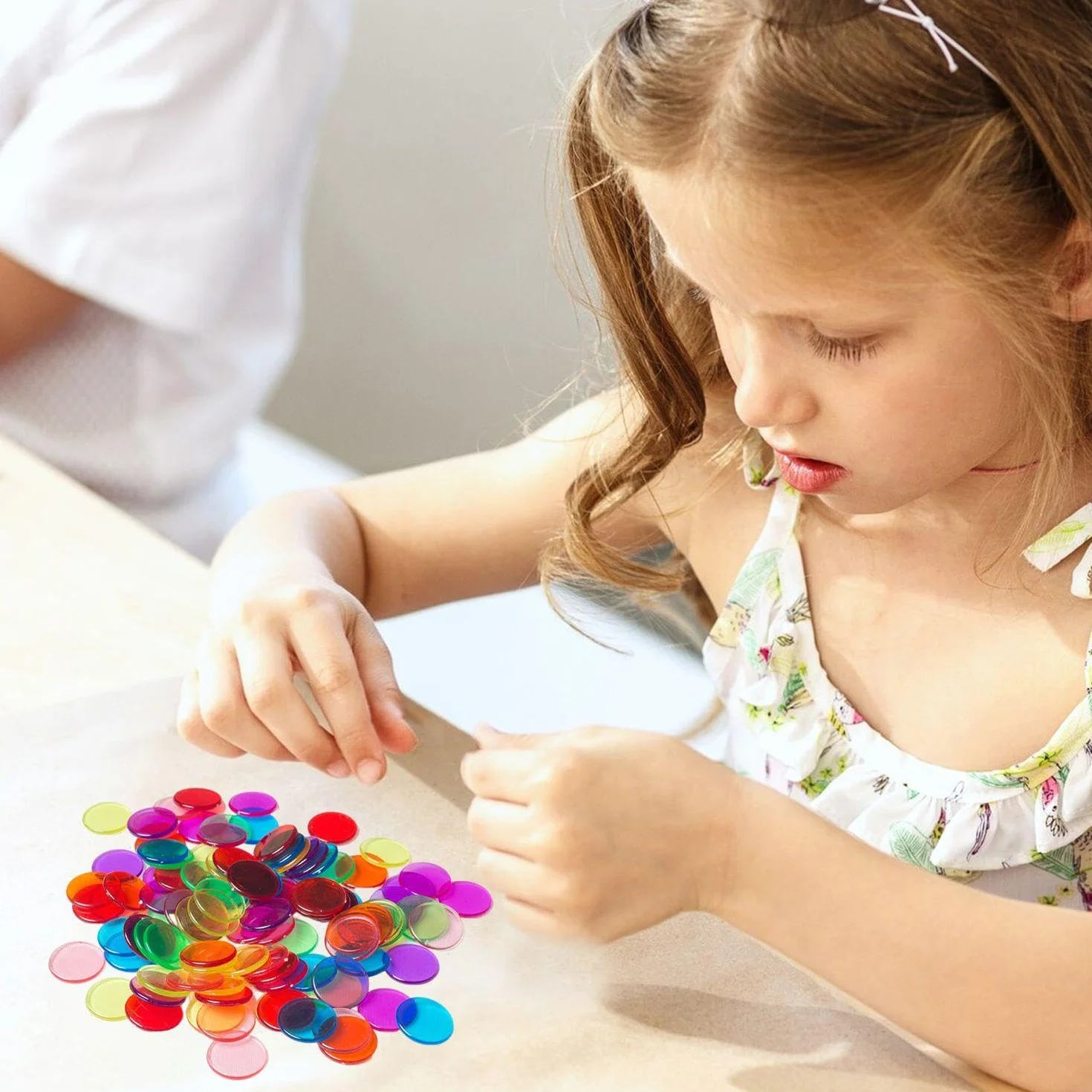 400 sztuk monet bingo, kolorowe przezroczyste dyski, żetony Bingo, plastikowe markery umiejętności, akcesoria edukacyjne do bingo