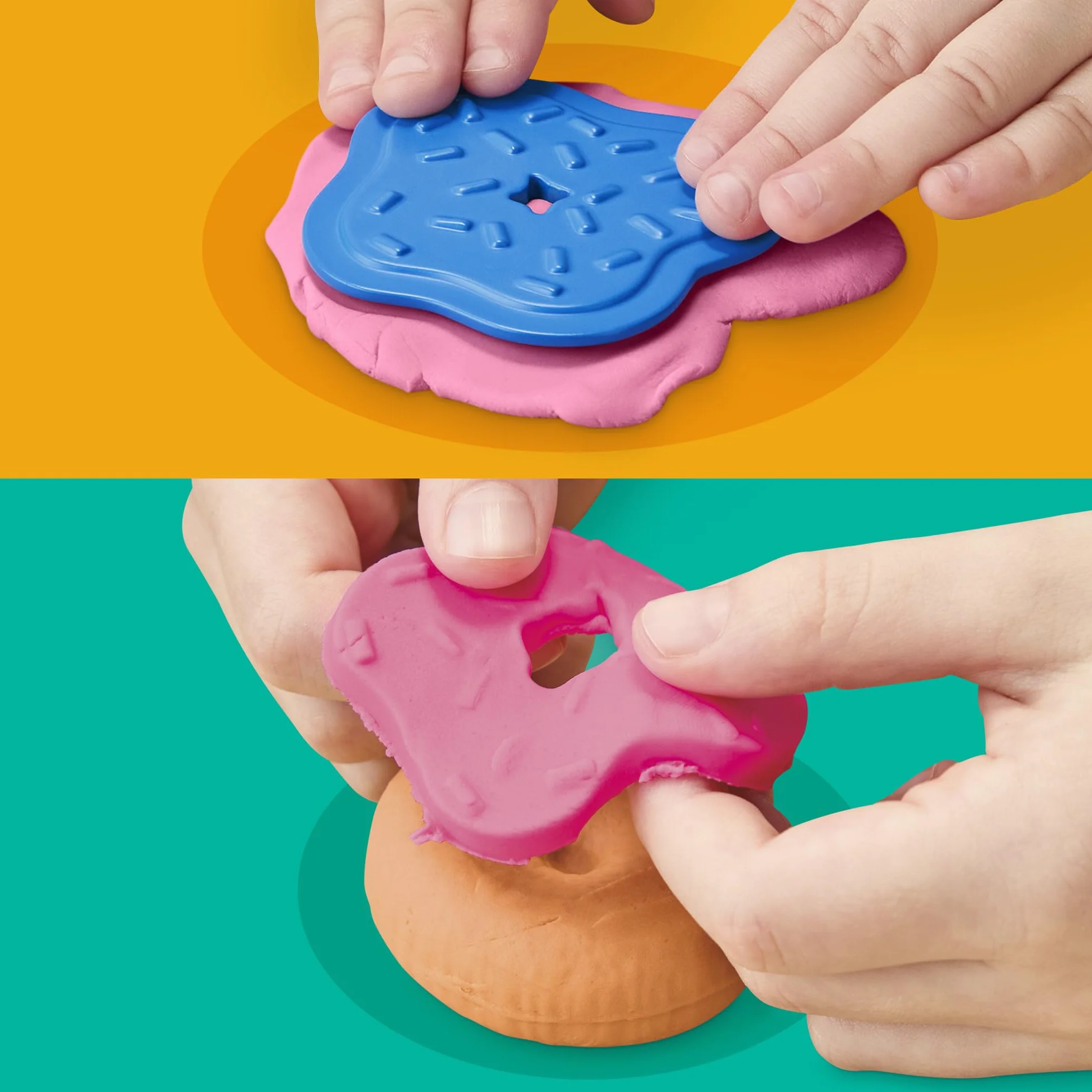 Zestaw do zabawy Pączkarnia Play-Doh, zabawkowe jedzenie, zabawy plastyczne dla dzieci w wieku od 3 lat