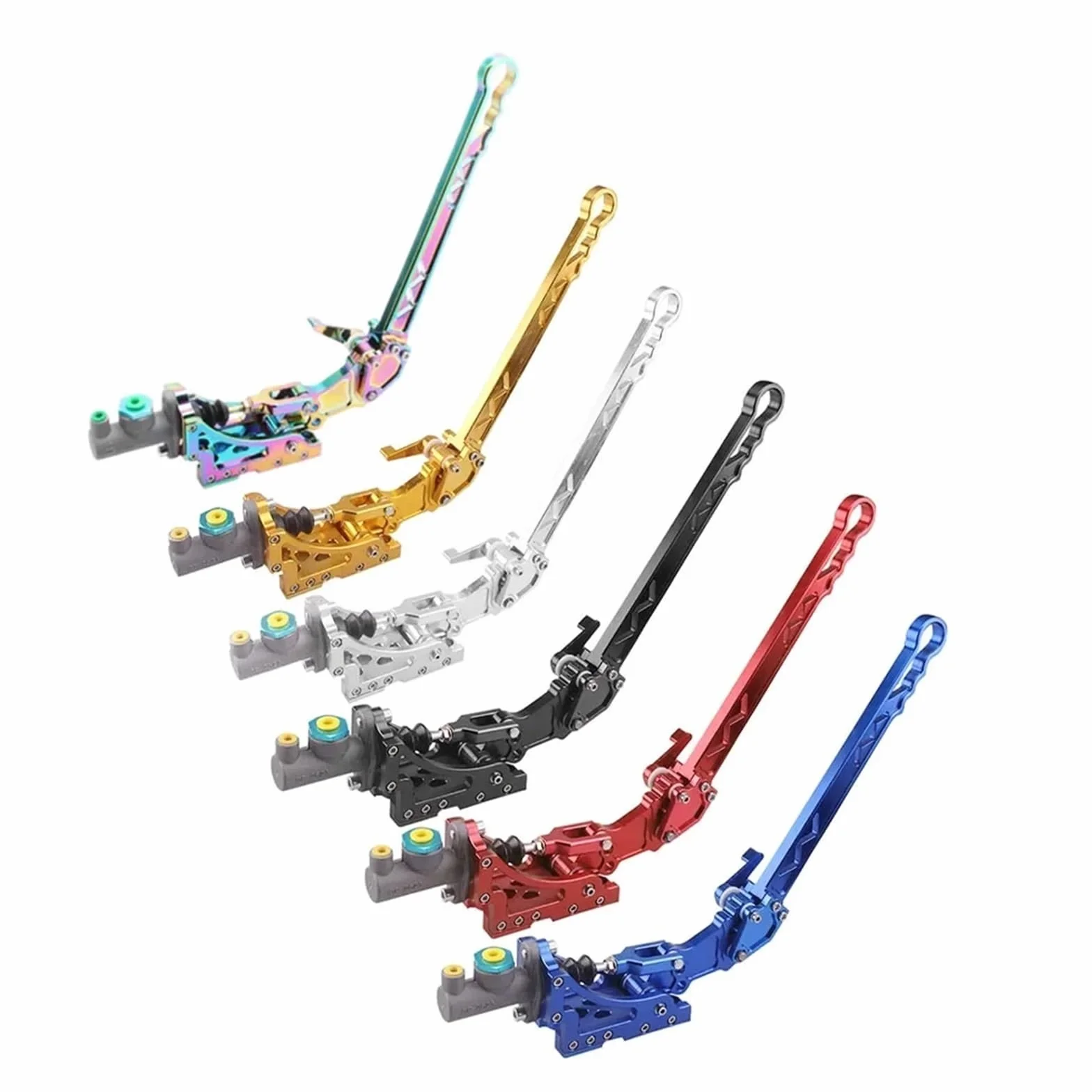 płyta do hamulca ręcznego Uniwersalny Wyścigowy Hydrauliczny Hamulec Ręczny Aluminiowy Samochód Zmodyfikowany Pionowy Hamulec Ręczny Do Parkingowy Rajdowa Części Samochodowe(Multi)