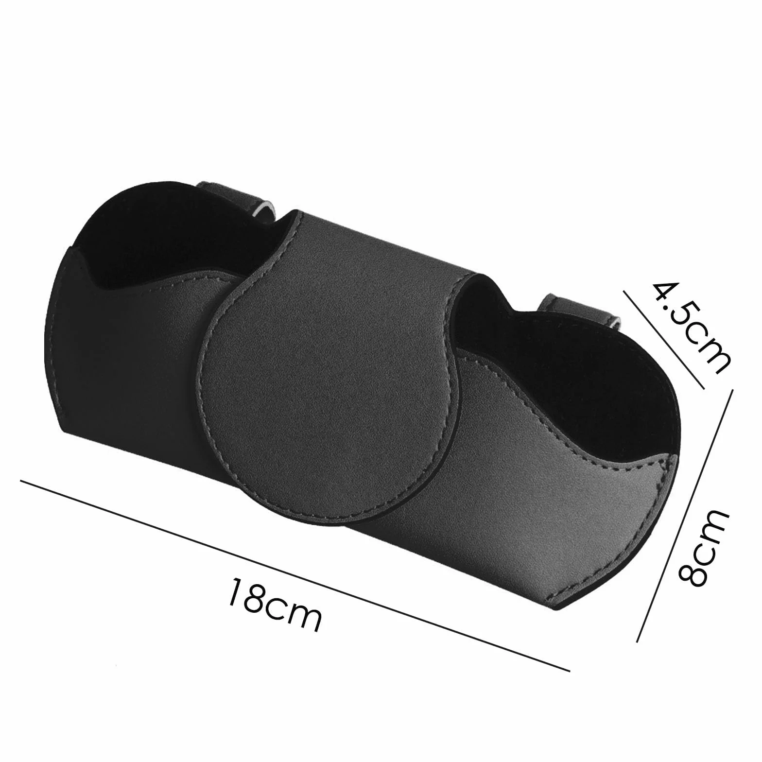 ANBOO Uchwyt na okulary do samochodu, etui na okulary przeciwsłoneczne ze skóry PU, z zapięciem magnetycznym