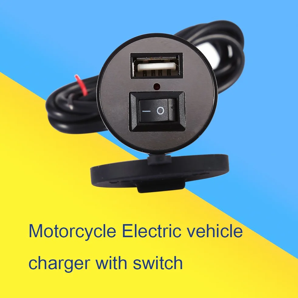 Ładowarka na Kierownicę, 12V Czarny Wodoodporny USB Motocykl Telefon Komórkowy Gniazdo ładowarki do Telefonu Komórkowego