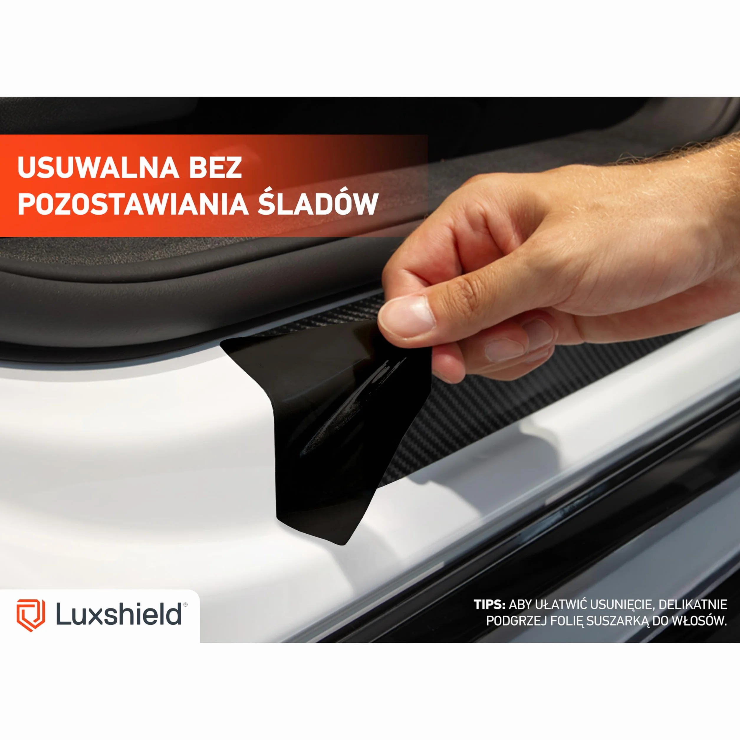 Luxshield folia ochronna progów kompatybilny z Renault Austral I 2022-2026 czarny karbon