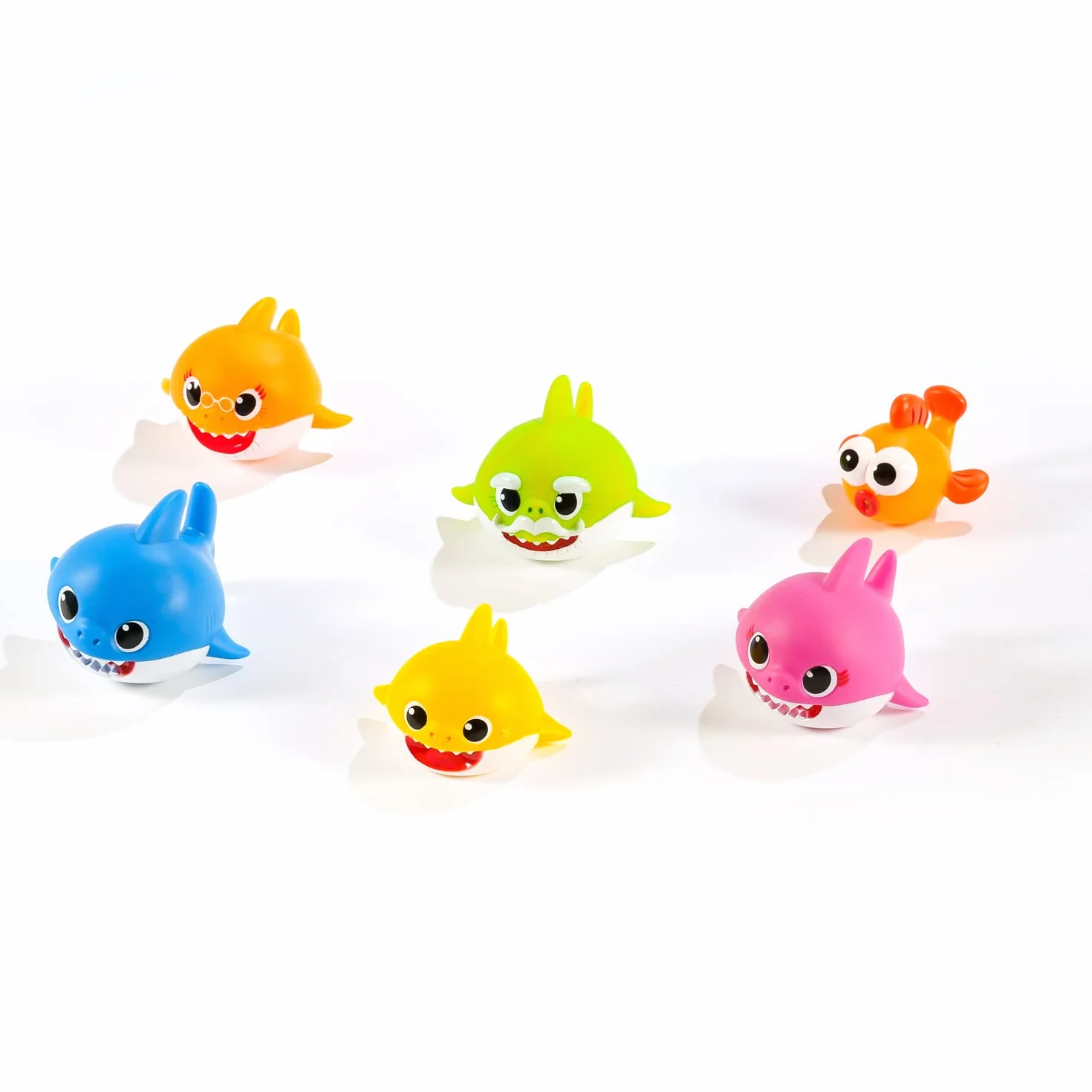 S.O.D Baby Shark Zabawki Do Kąpieli, Wielokolorowy, 6 Sztuk, 48821