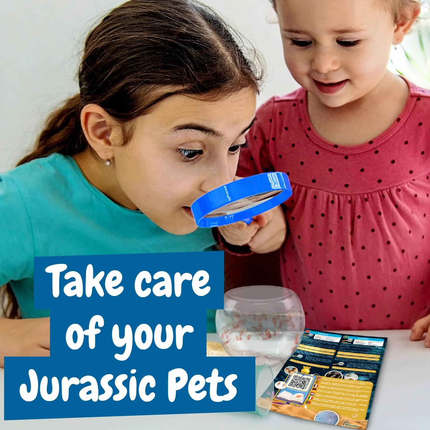 Science4you Zwierzęta jurajskie - zestaw hodowli małp morskich (rodzina Triops), stwórz ekosystem, żywe zwierzęta morskie + akwarium, artemia, gry, prezent dla dziecka i dziewczynki w wieku 6 7 lat 8+