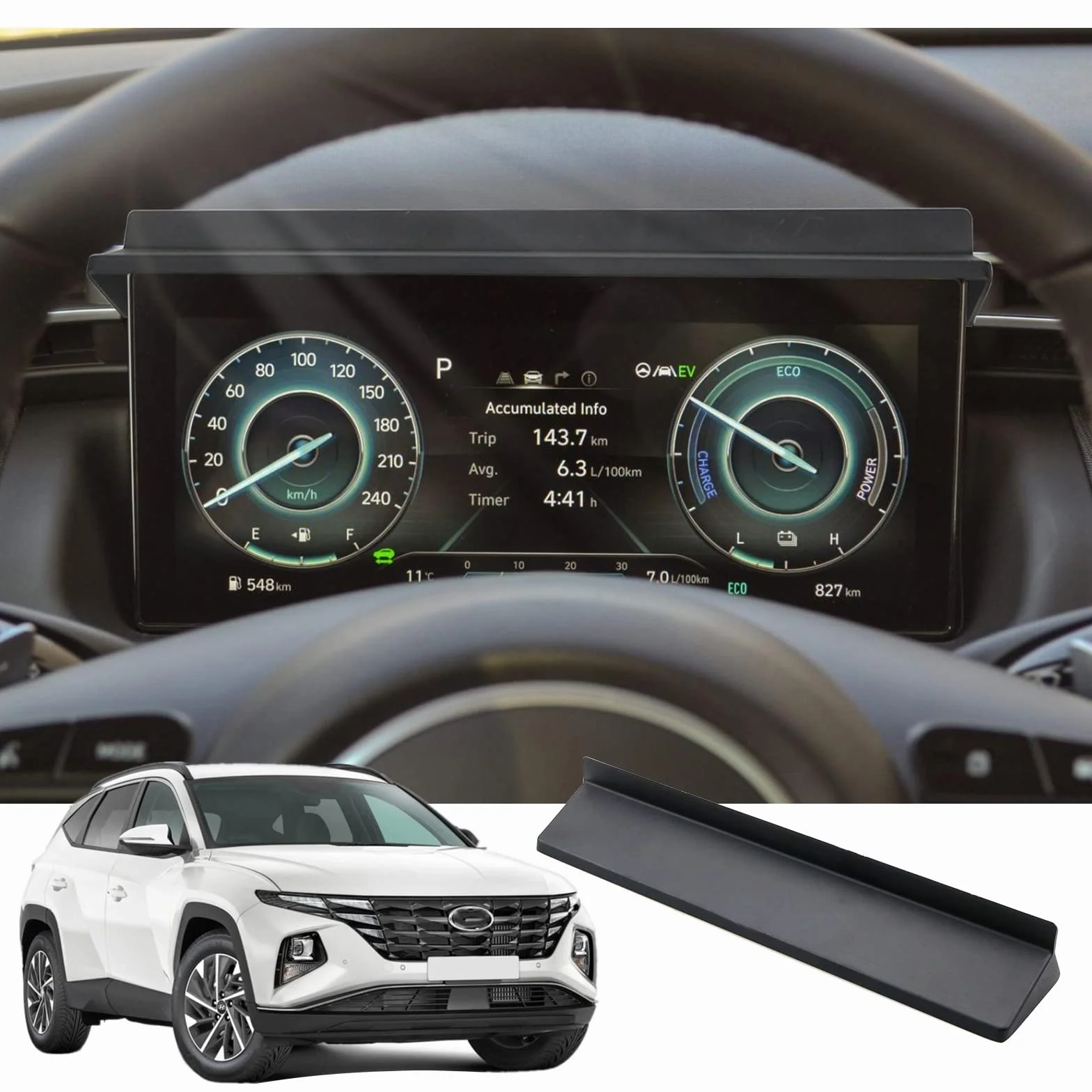 Hyundai Tucson NX4 2021-2025 Virtual Car Sunscreen Protector Osłona przeciwsłoneczna