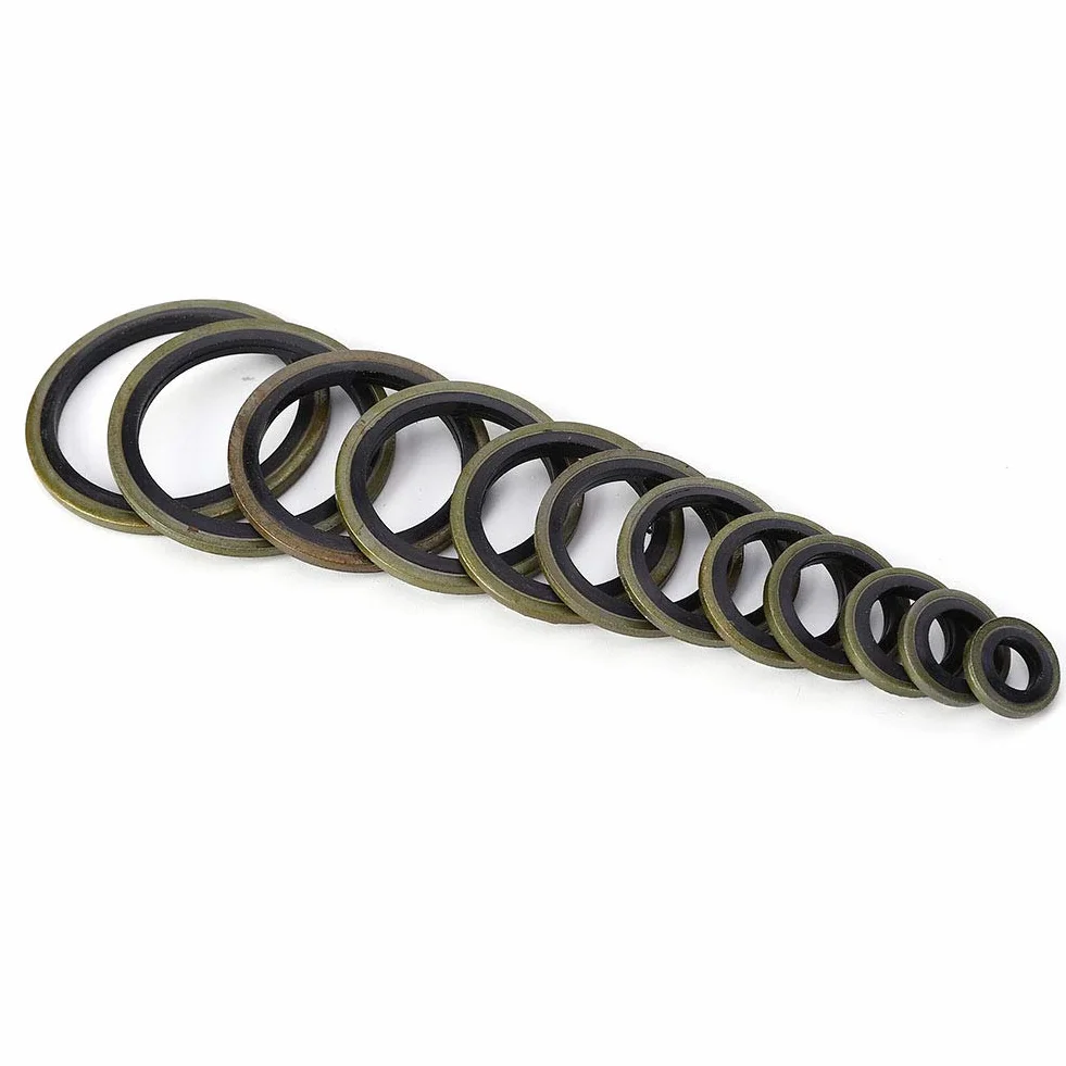 Uszczelka Korka Spustowego 240 Sztuk 6-30mm Metalowa Guma Zestaw Uszczelek