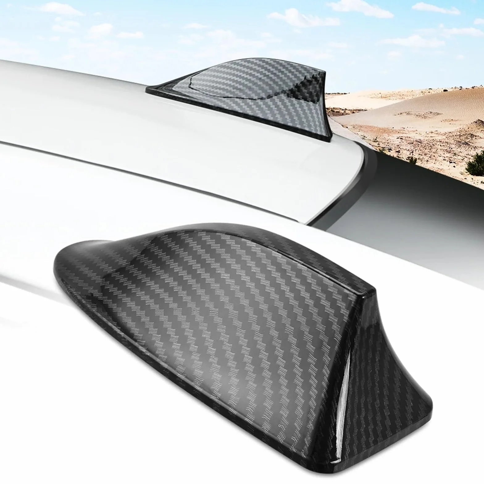 Carbon Fiber Shark Fin Car Antenna 170mm 6.69"