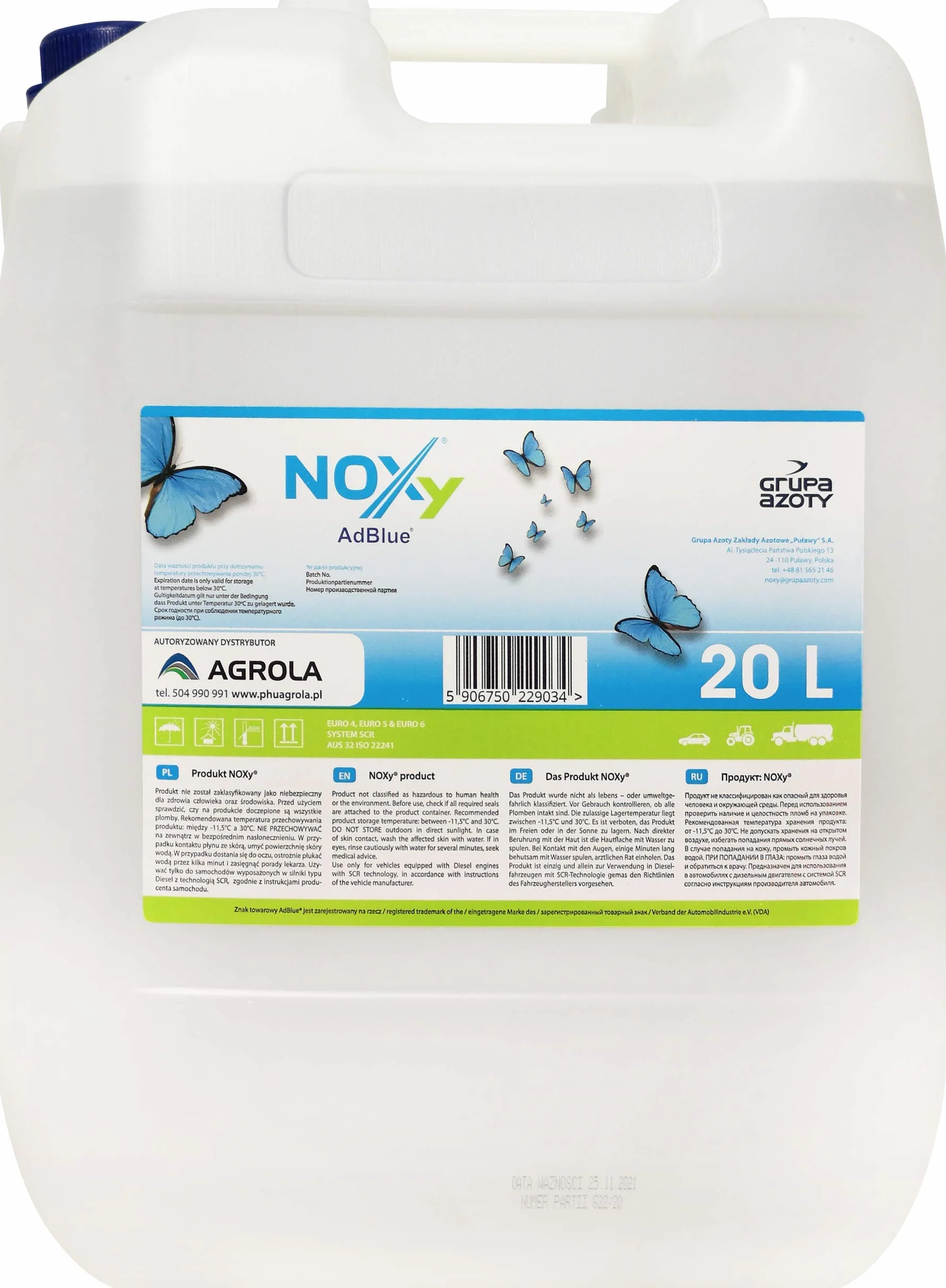 NOXy Ad Blue ADBLUE z lejkiem DPF 20L