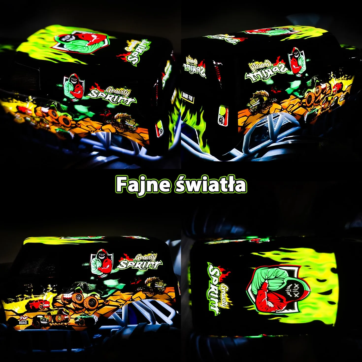 Zdalnie Sterowany Monster Truck 1:16, 2,4 GHz dla Dzieci od 4 Lat - Amfibia z Światła, Robi Wheelie, Staje Dęba, Obroty 360° - Auto RC dla Chłopców i Dziewczynek