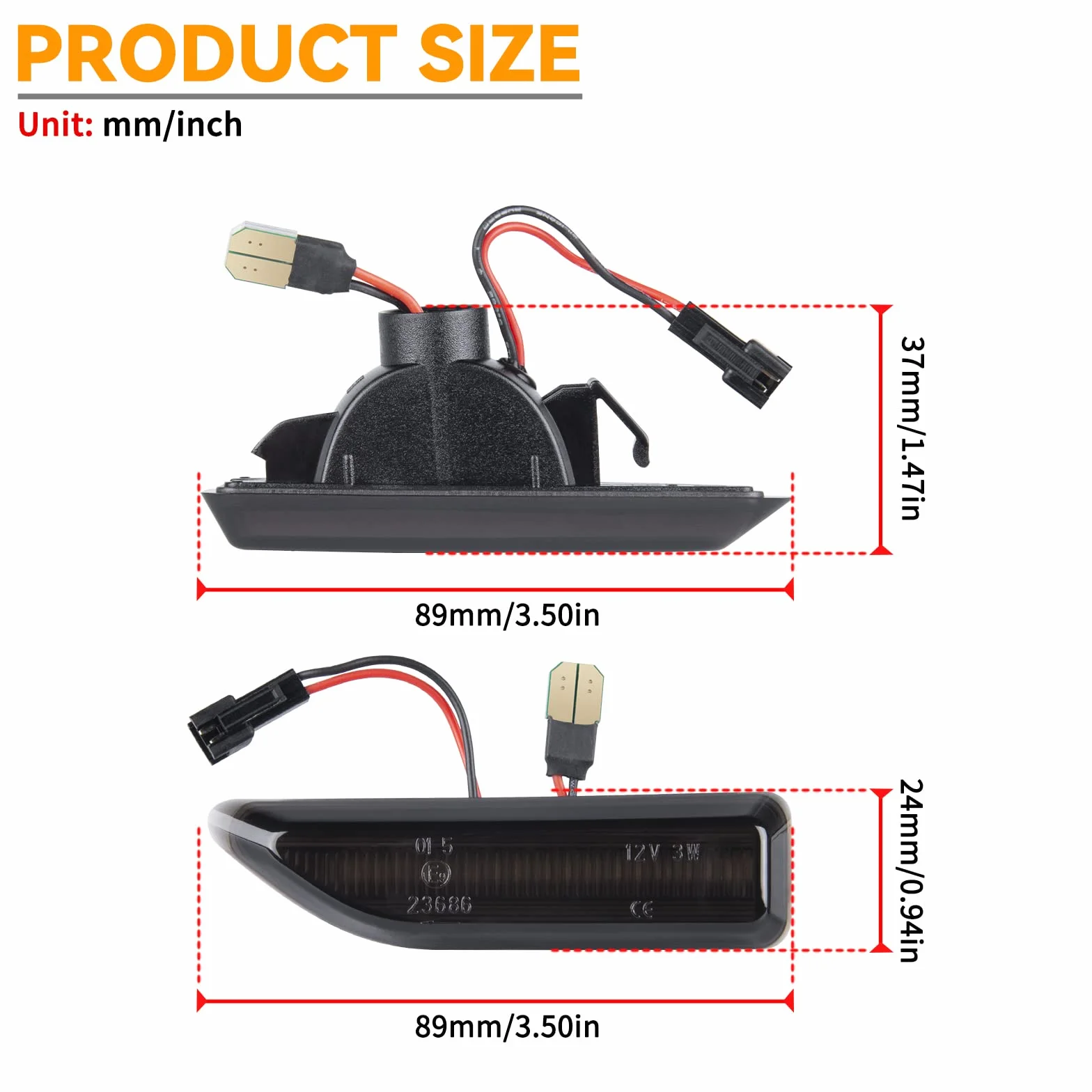 Kierunkowskaz boczny LED BMW Mini Cooper Countryman F60 18 SMD bursztynowy