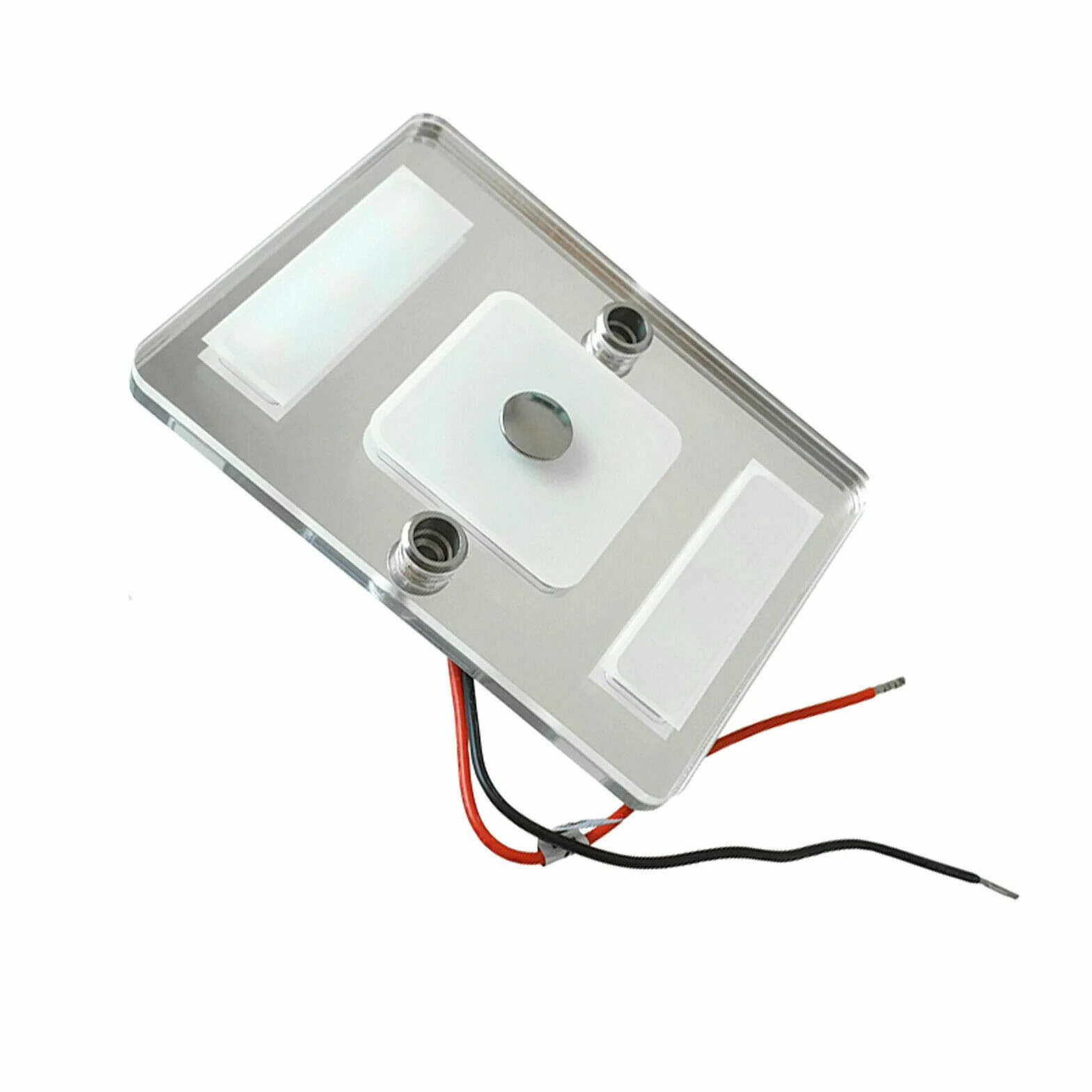 Lampa Sufitowa plafon LED 12V 24V wewnętrzna do montażu powierzchniowego do Kampera, Przyczepy Kempingowej Łodzi w Kolorze Srebrnym z Lustrzanym Wykończeniem