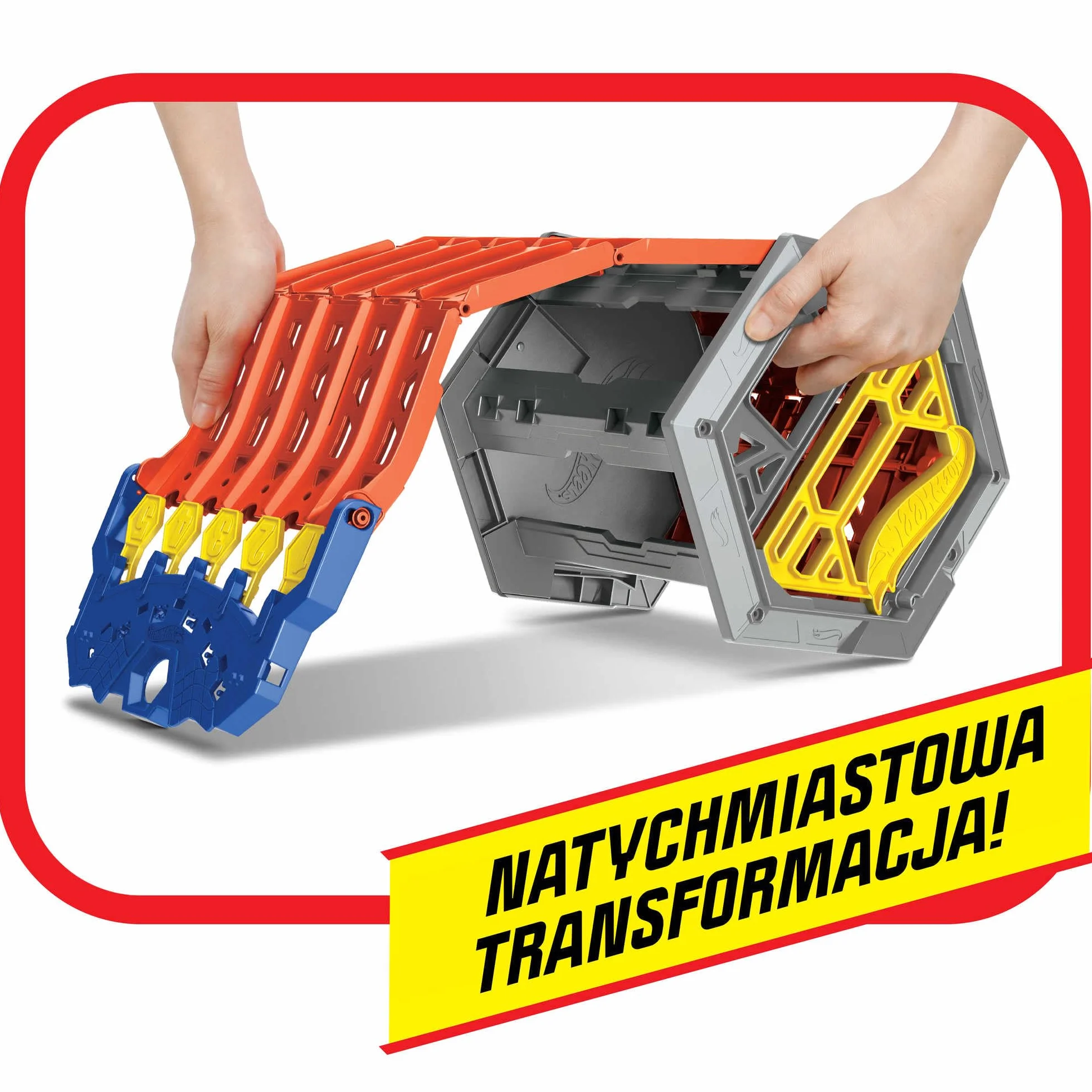 Hot Wheels HGK41 - Zestaw torów wyścigowych, które się rozwijają, tworząc pięciopasmowy tor wyścigowy, od 4 do 10 lat